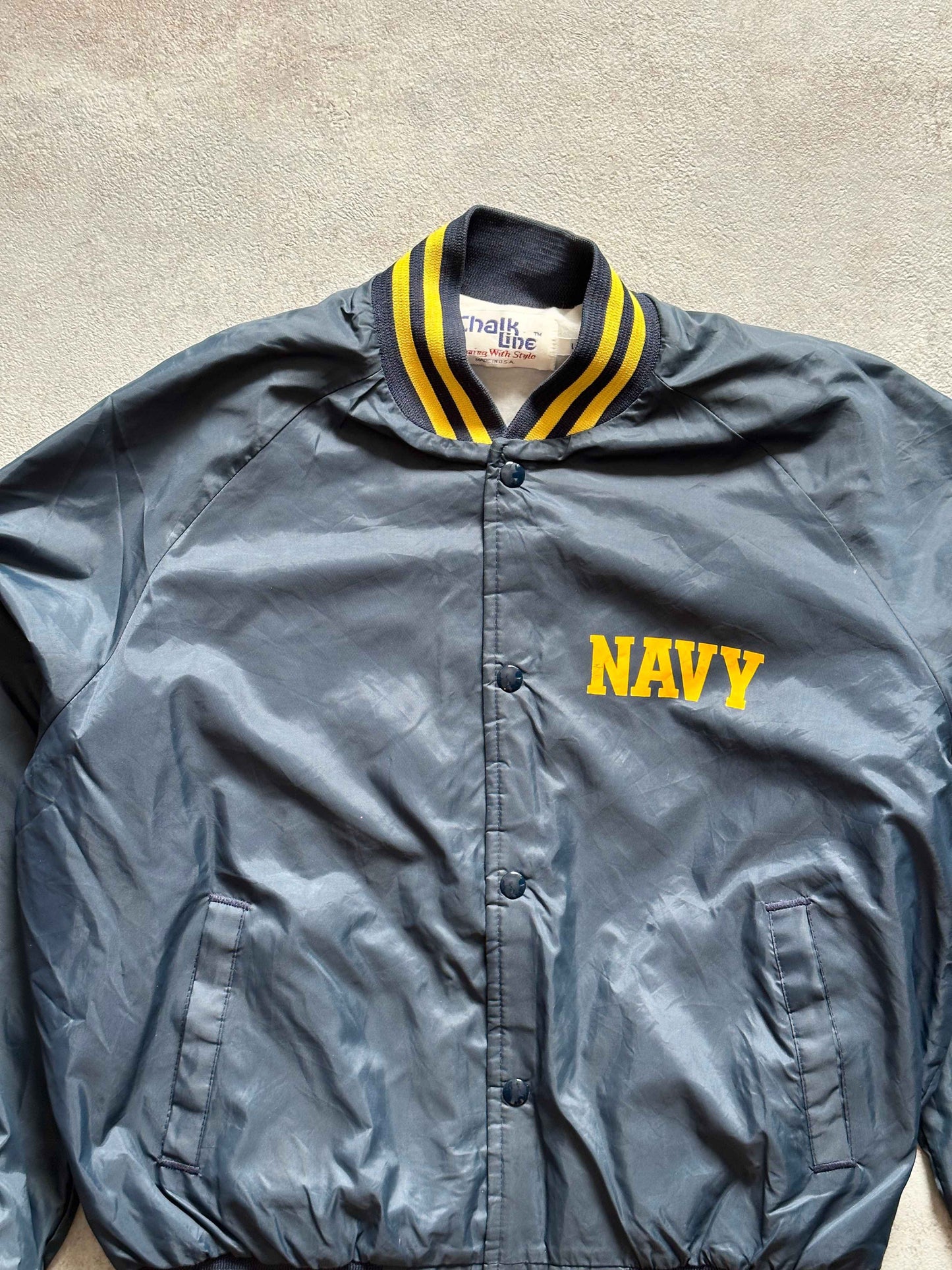 VINTAGE NAVY JACKET - MEDIUM