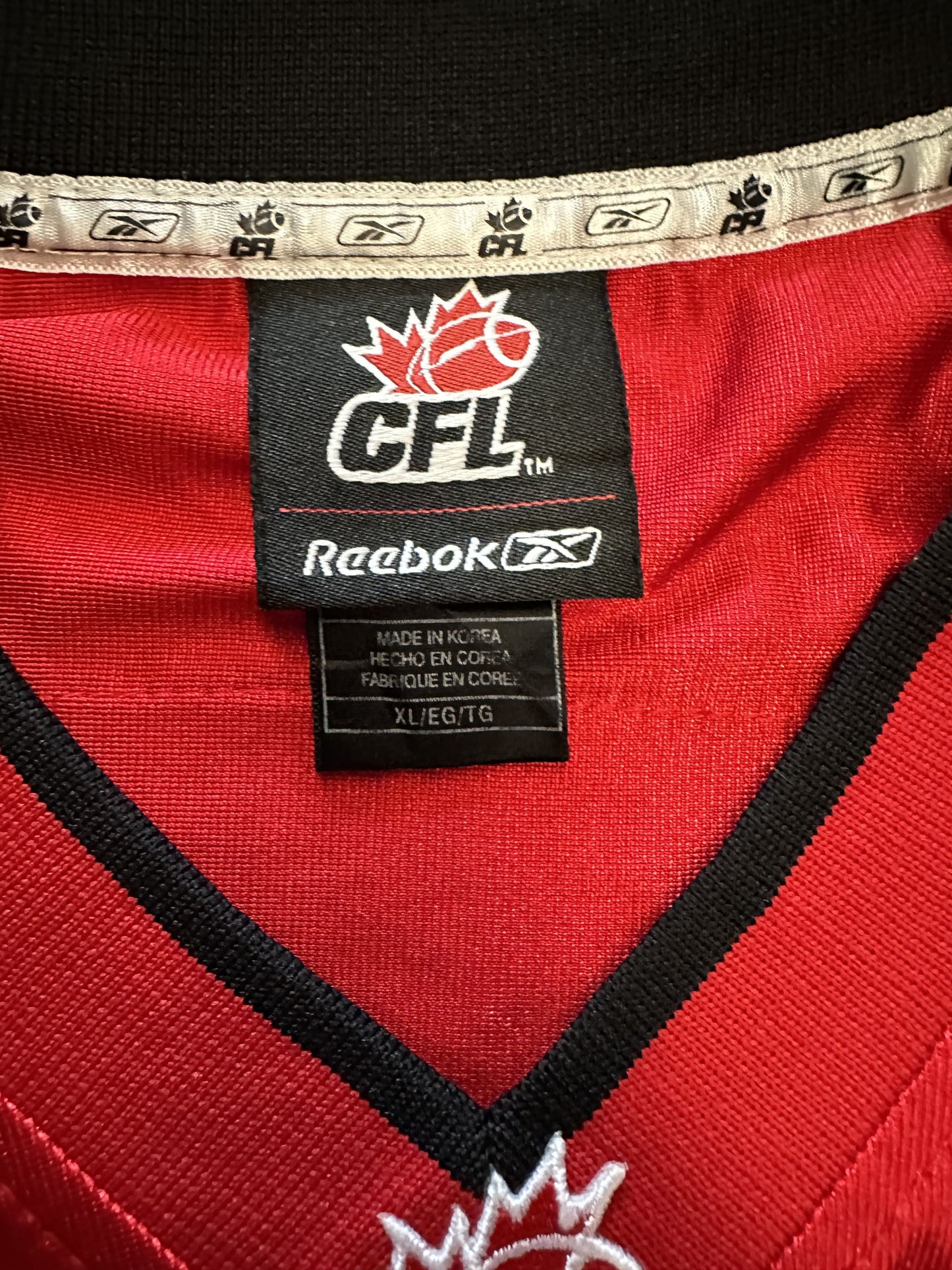 REEBOK CALGARY STAMPEDERS JERSEY - XLARGE