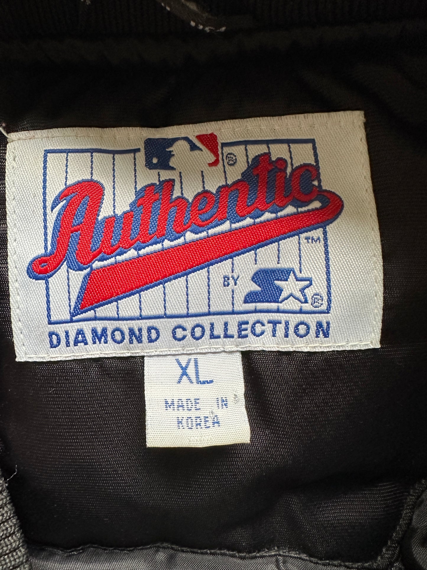 VINTAGE STARTER NEW YORK METS SATIN JACKET - MEDIUM
