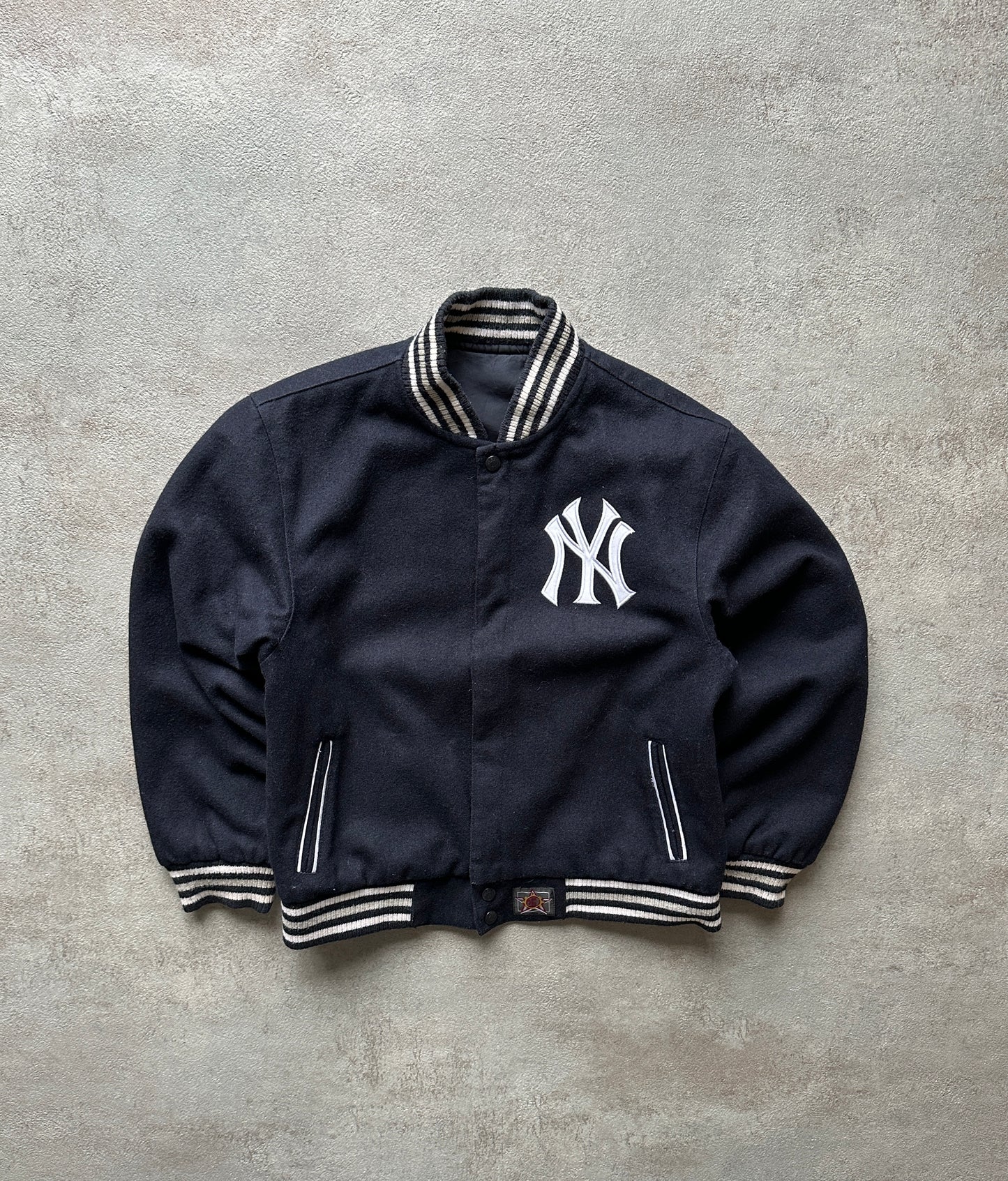 VINTAGE NEW YORK YANKEES REVERSIBLE JACKET - XSMALL