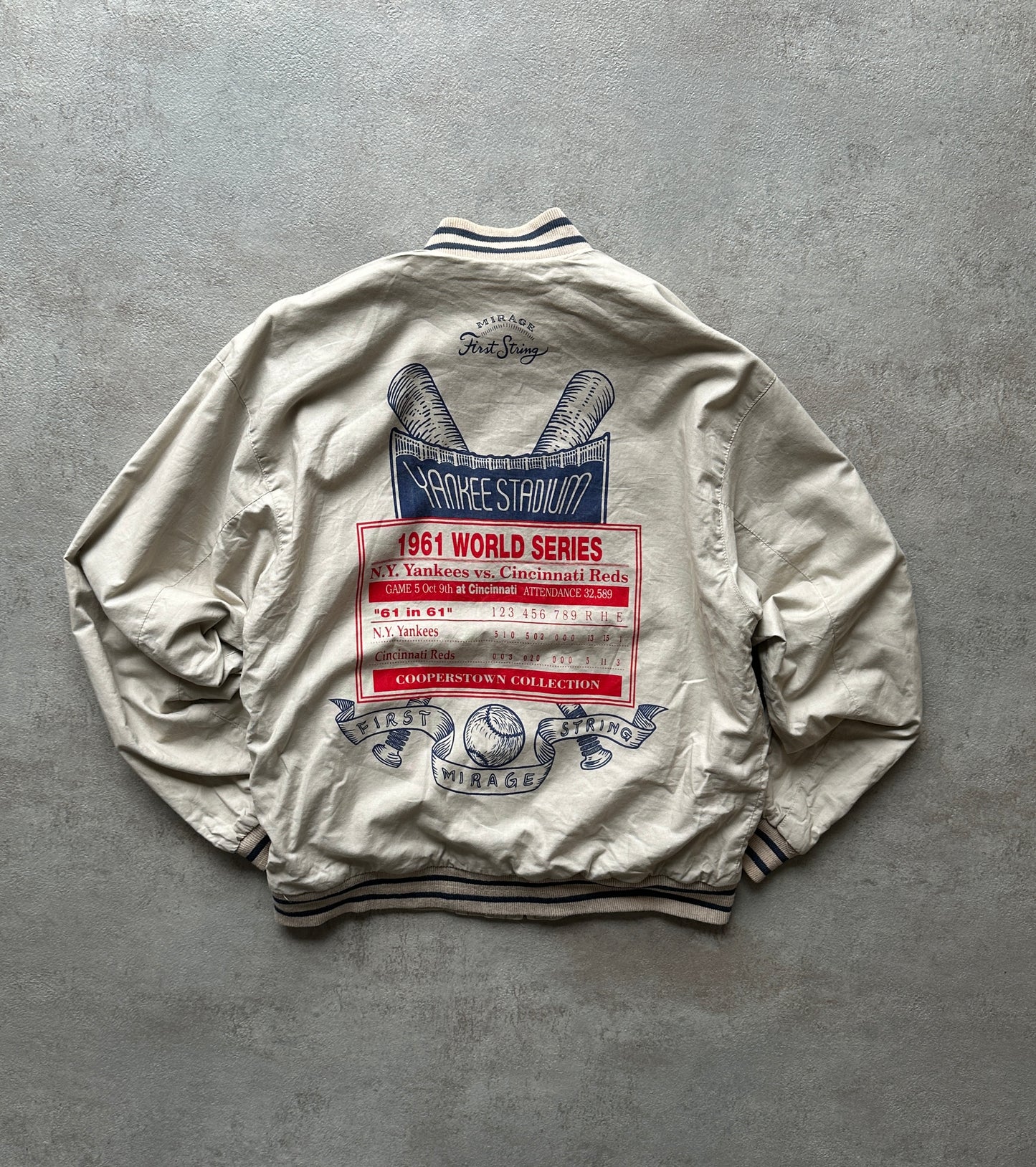 VINTAGE NEW YORK YANKEES REVERSIBLE JACKET - MEDIUM