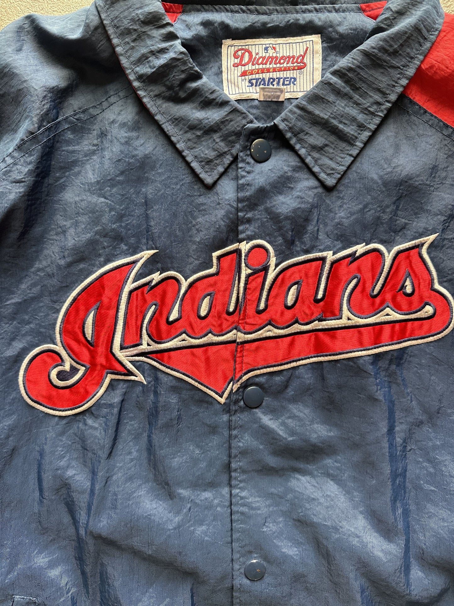 STARTER CLEVELAND INDIANS JACKET - XXLARGE