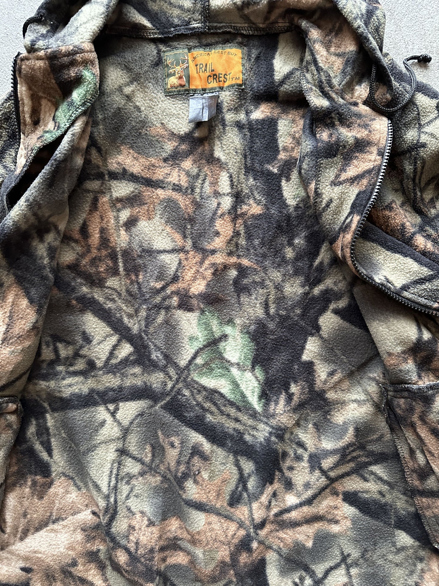 VINTAGE REALTREE FLEECE CAMO JACKET - MEDIUM