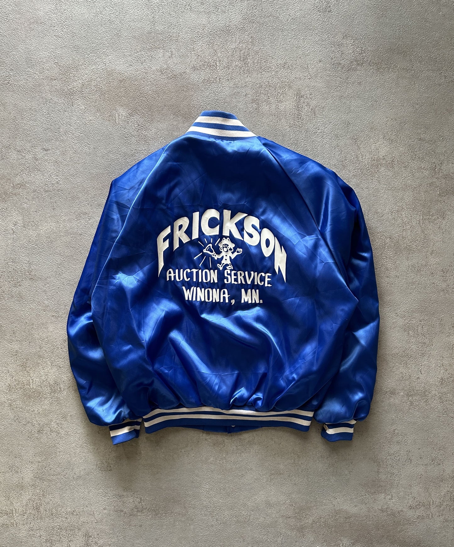 VINTAGE ERICKSON AUCTION SATIN JACKET - MEDIUM