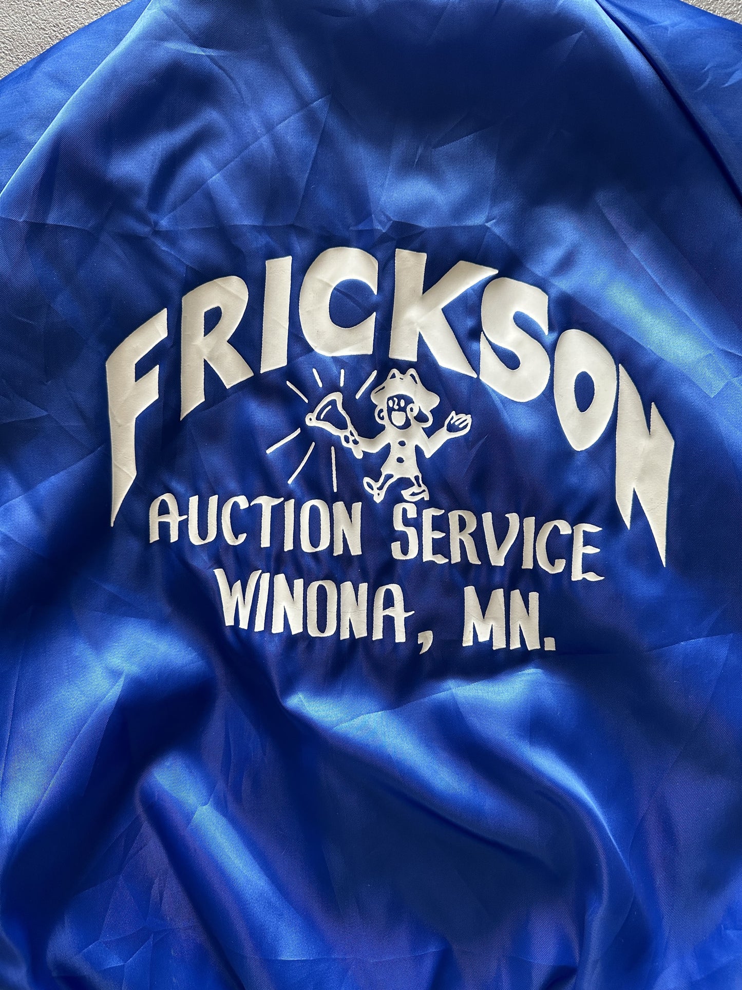 VINTAGE ERICKSON AUCTION SATIN JACKET - MEDIUM