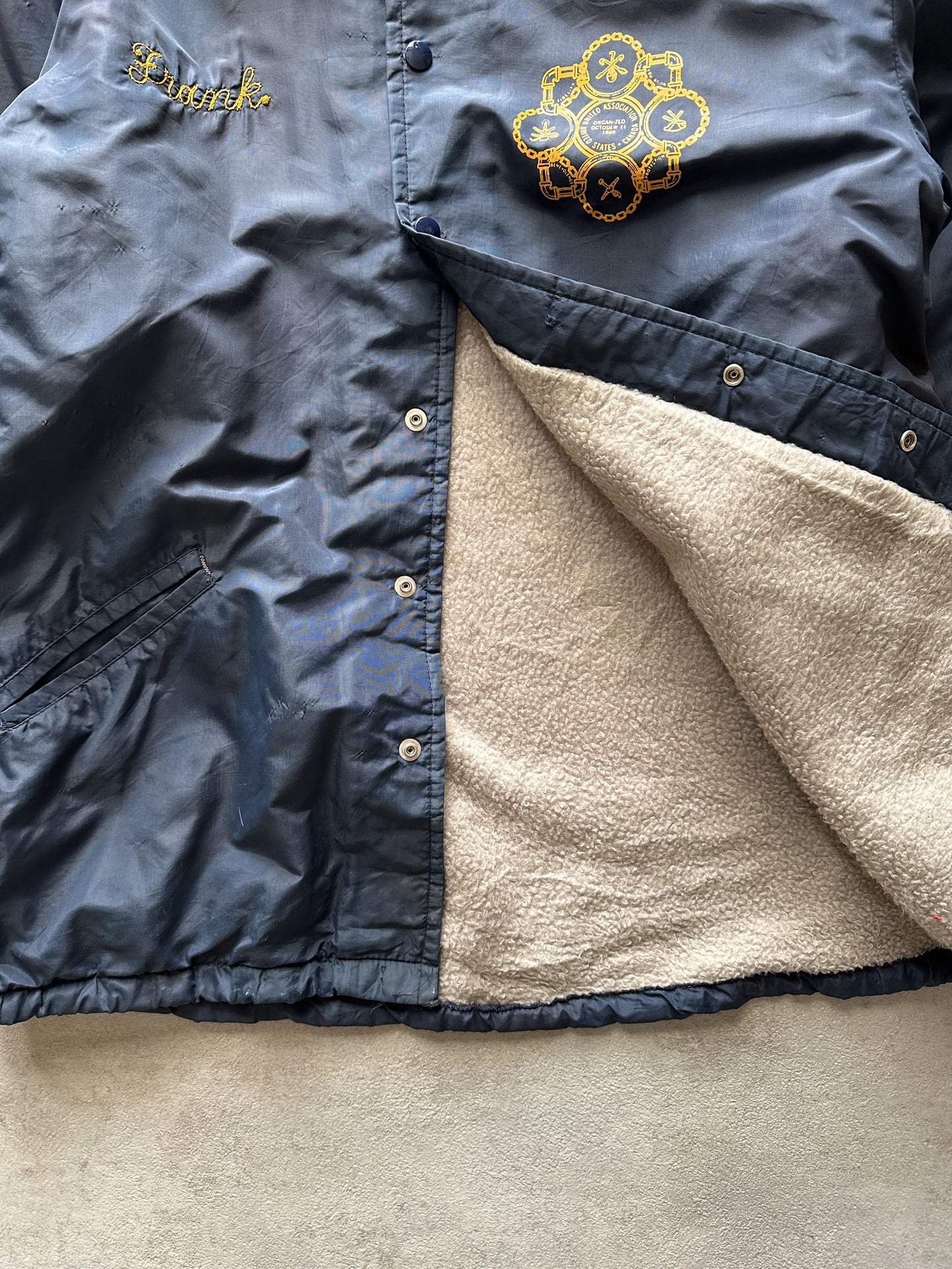 VINTAGE PLUMBERS COACH JACKET - MEDIUM