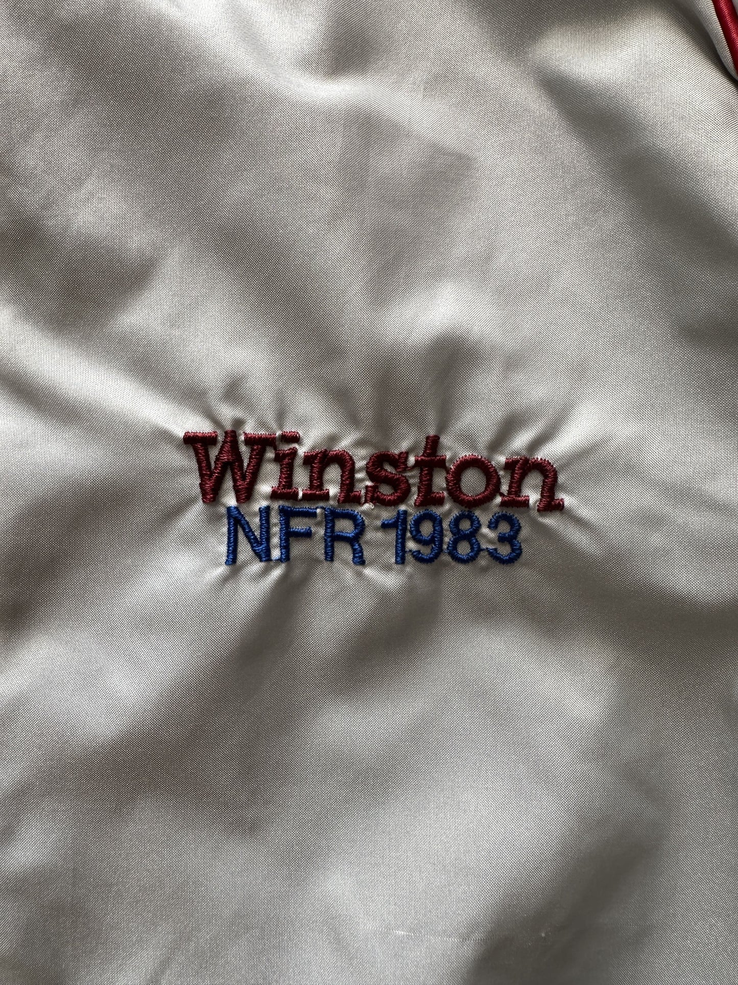 VINTAGE WINSTON NFR RODEO 1983 SATIN JACKET - MEDIUM