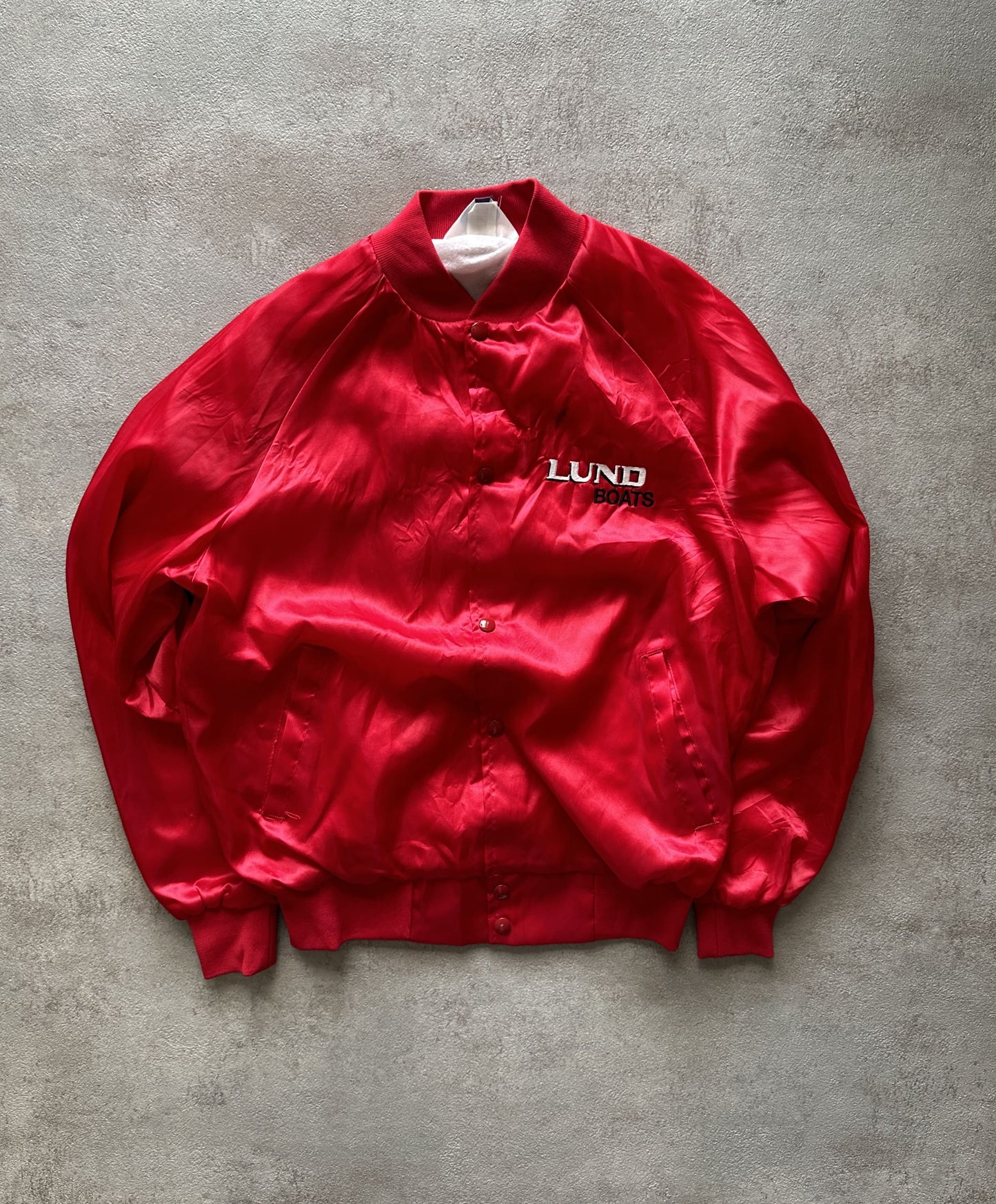VINTAGE LUND BOATS SATIN JACKET - MEDIUM