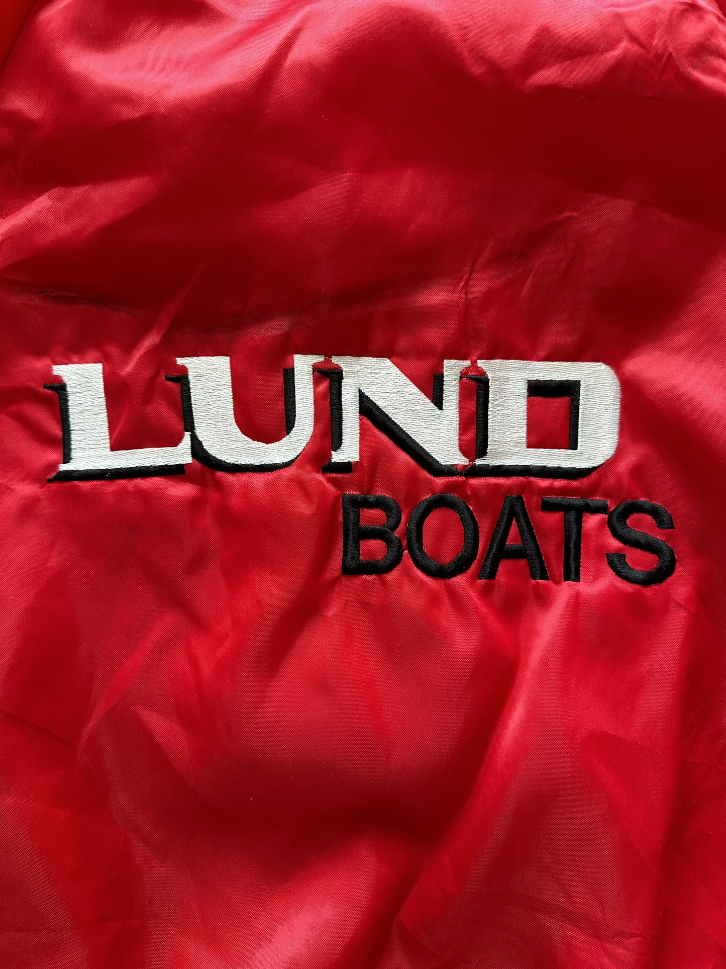 VINTAGE LUND BOATS SATIN JACKET - MEDIUM