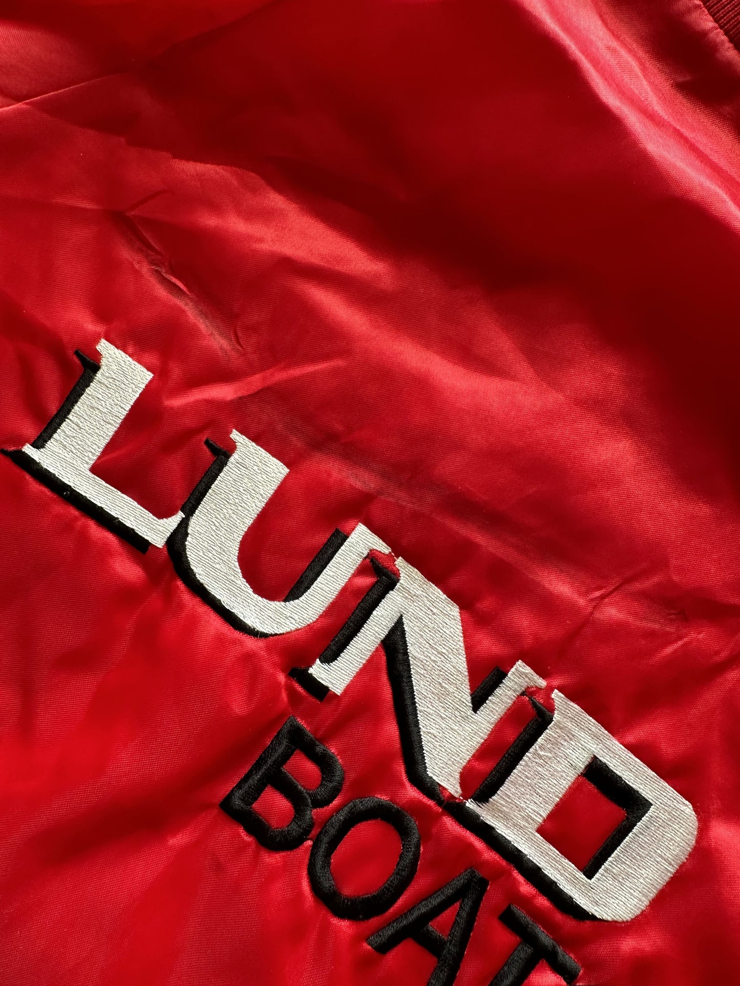 VINTAGE LUND BOATS SATIN JACKET - MEDIUM
