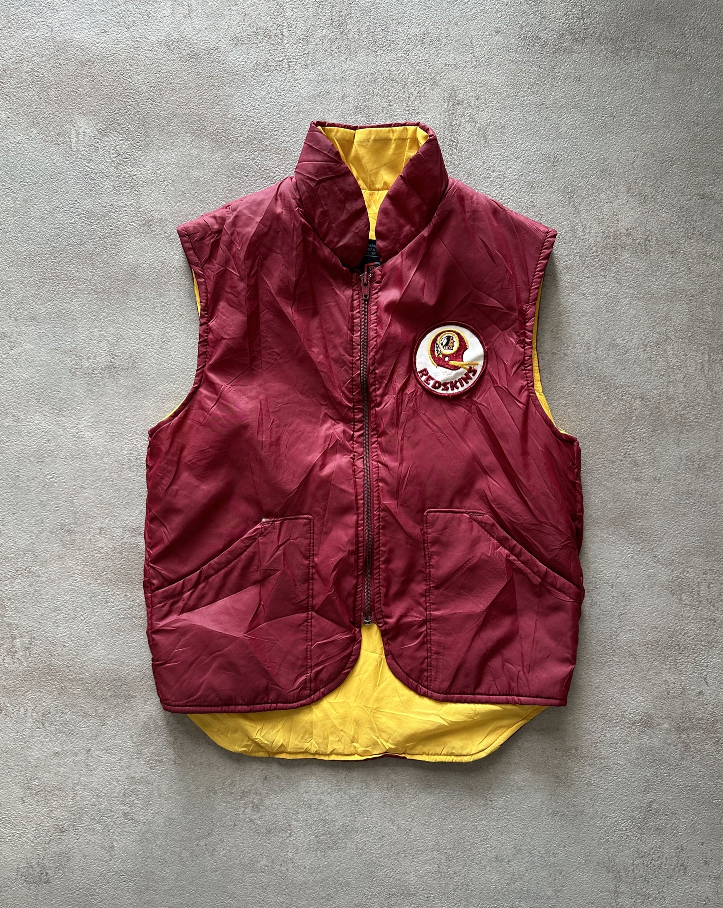 VINTAGE WASHINGTON REDSKINS SLEEVELESS JACKET - XSMALL