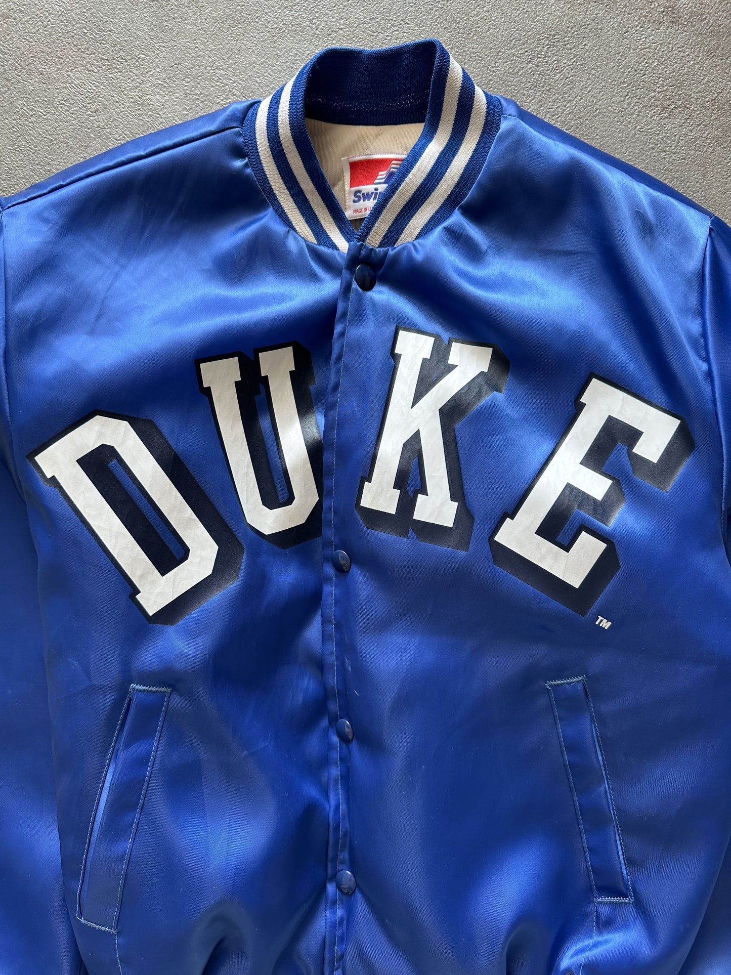 VINTAGE DUKE UNIVERSITY SATIN JACKET - SMALL