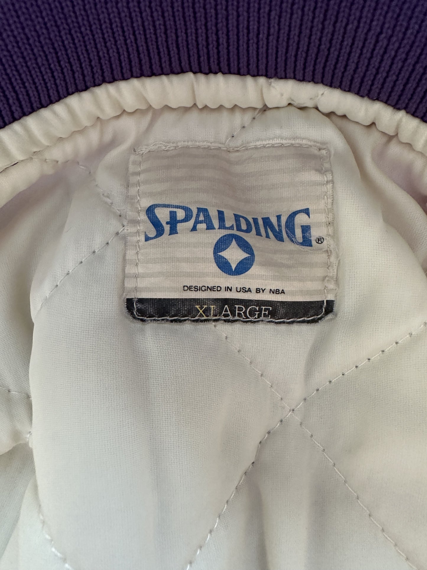 VINTAGE SPALDING LOS ANGELES LAKERS SATIN JACKET -