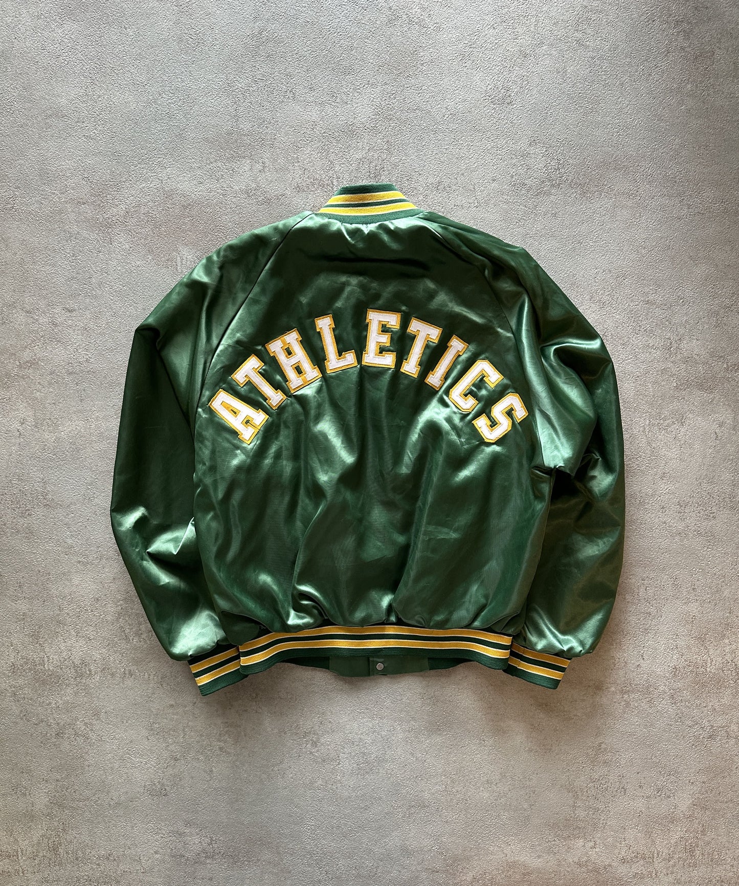 VINTAGE CHALK LINE OAKLAND ATHLETICS SATIN JACKET - LARGE