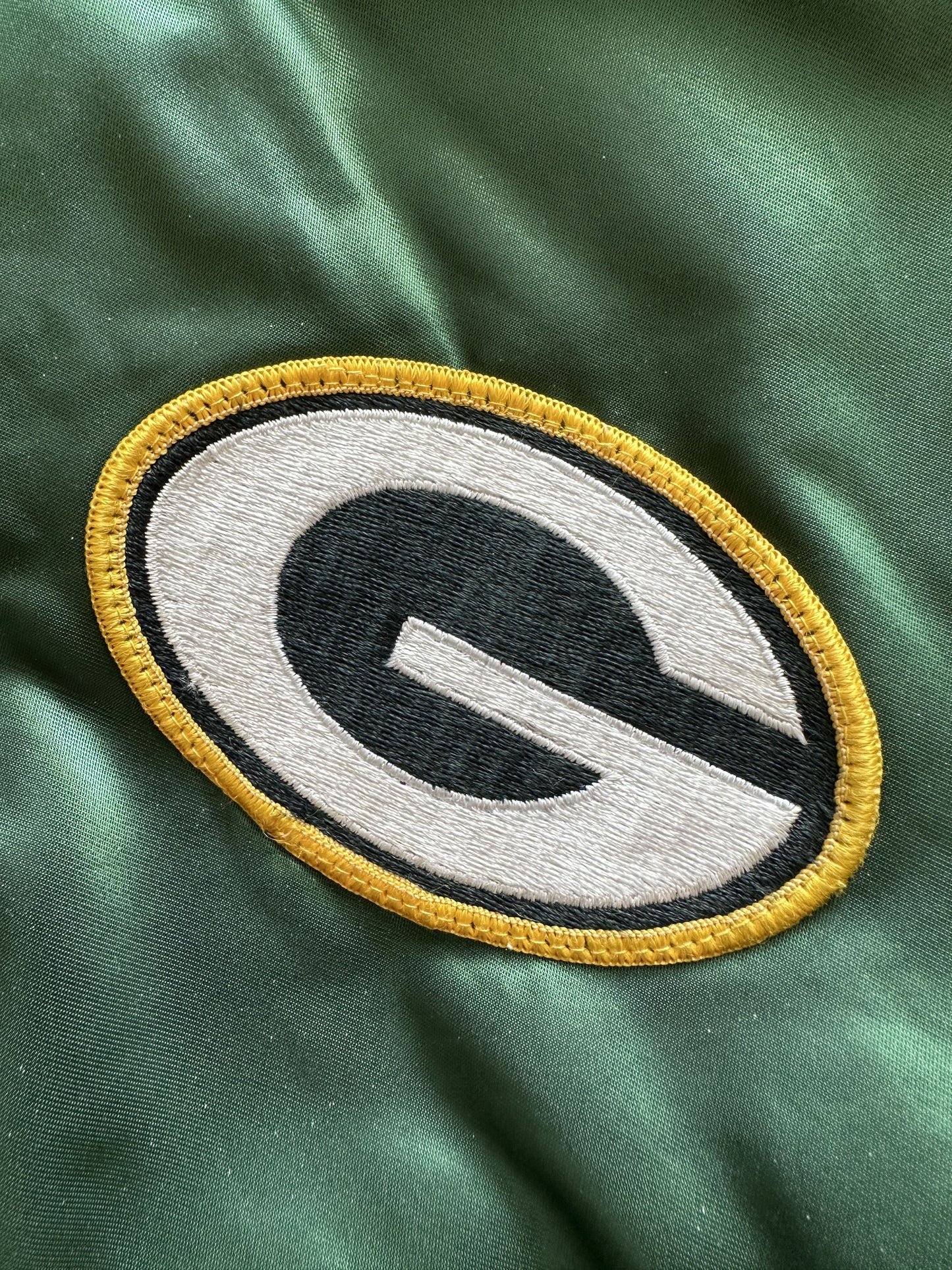 VINTAGE CHALK LINE GREENBAY PACKERS SATIN JACKET - LARGE