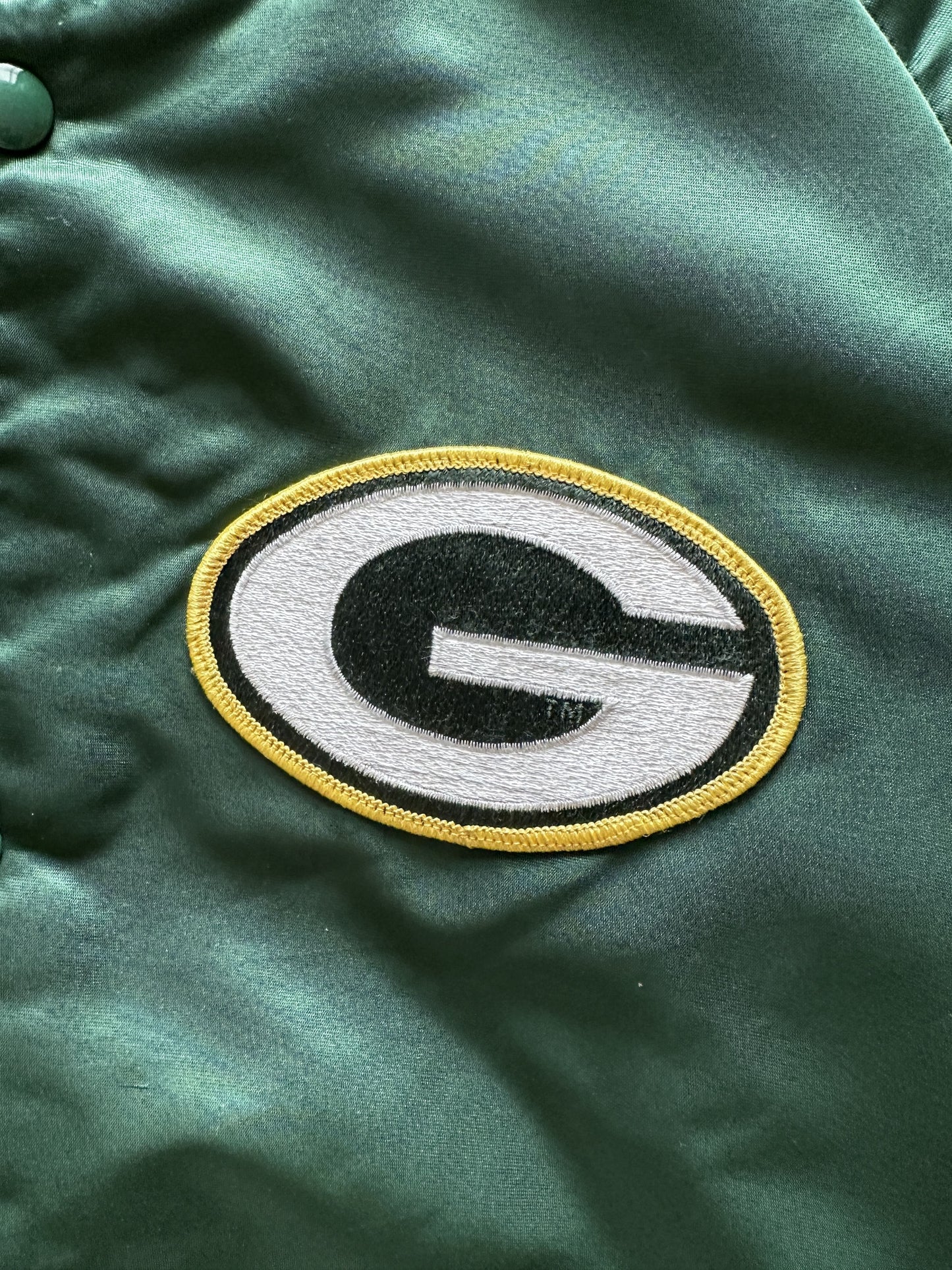 VINTAGE CHALK LINE GREENBAY PACKERS SATIN JACKET - MEDIUM