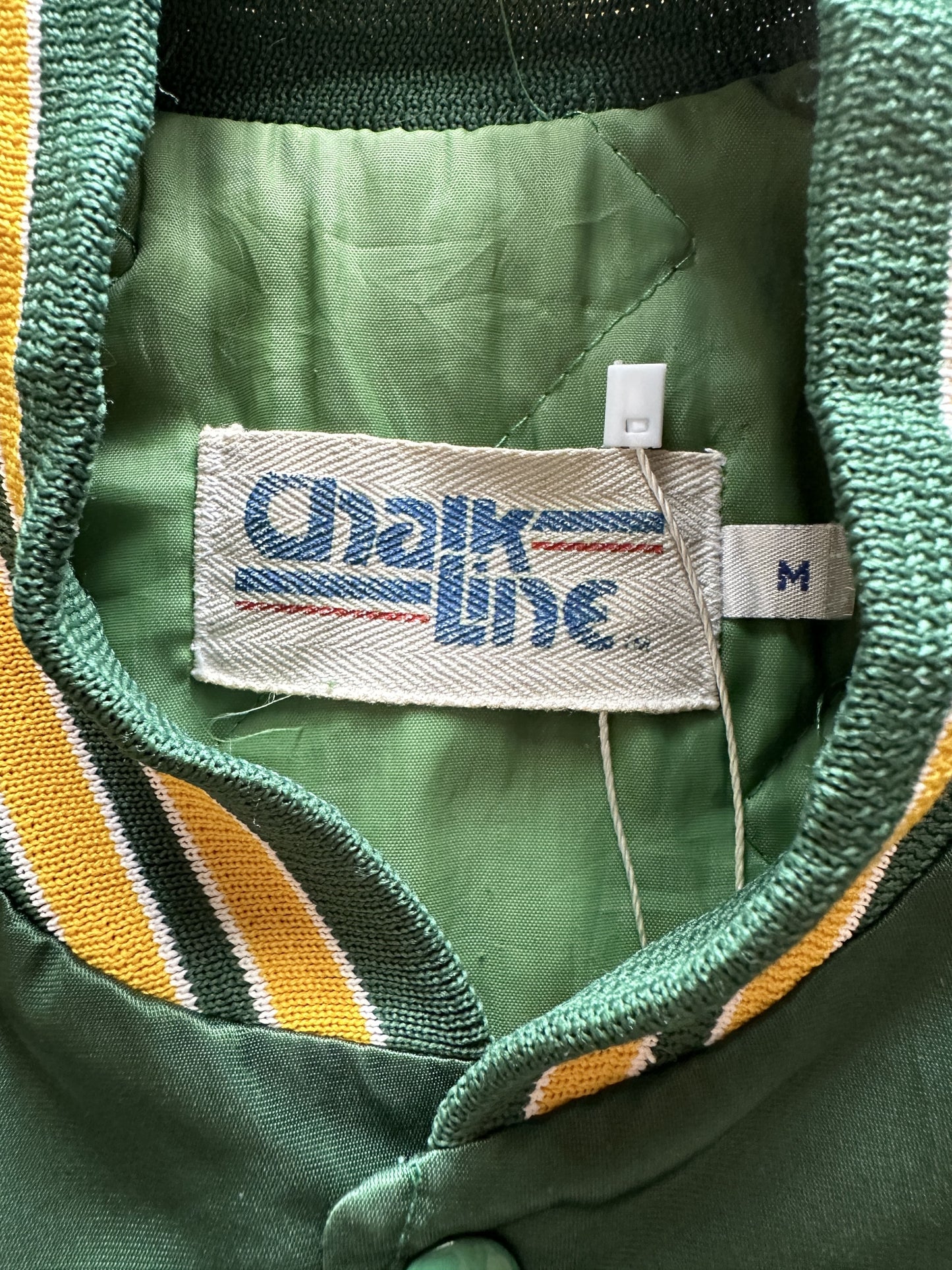 VINTAGE CHALK LINE GREENBAY PACKERS SATIN JACKET - MEDIUM