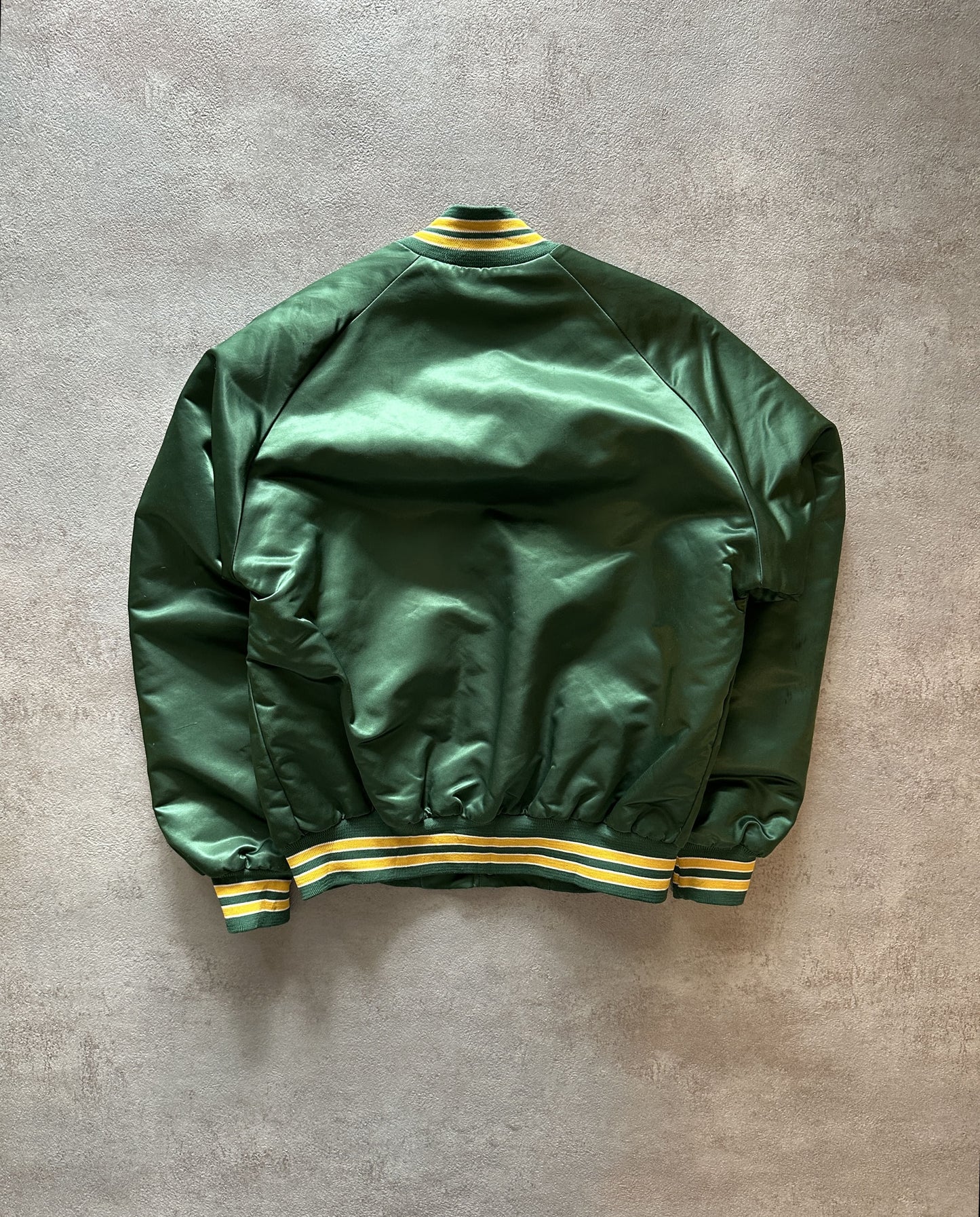 VINTAGE CHALK LINE GREENBAY PACKERS SATIN JACKET - MEDIUM
