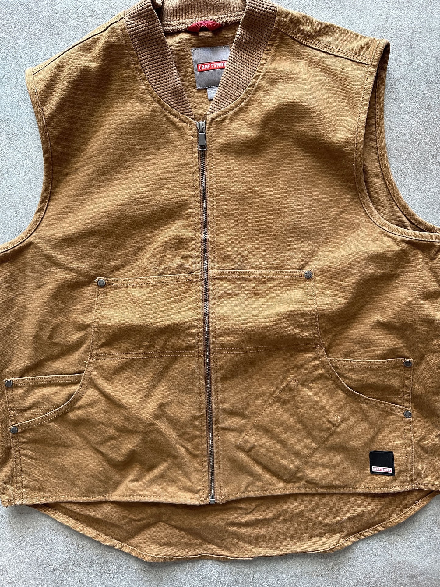 VINTAGE WORKWEAR CRAFTSMAN SLEEVELESS JACKET - XLARGE