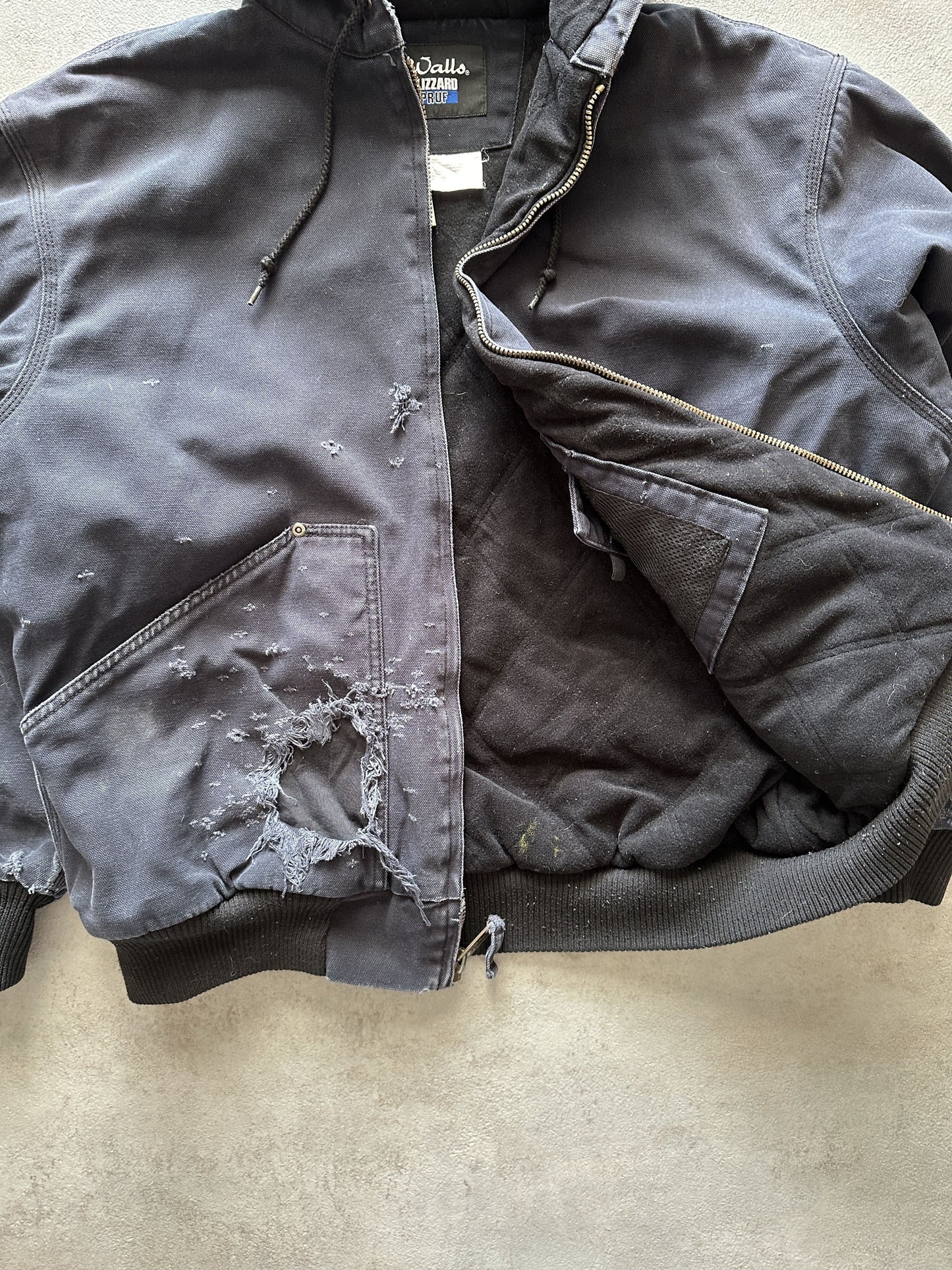 VINTAGE WORKWEAR DESTROY ACTIVE JACKET - XLARGE