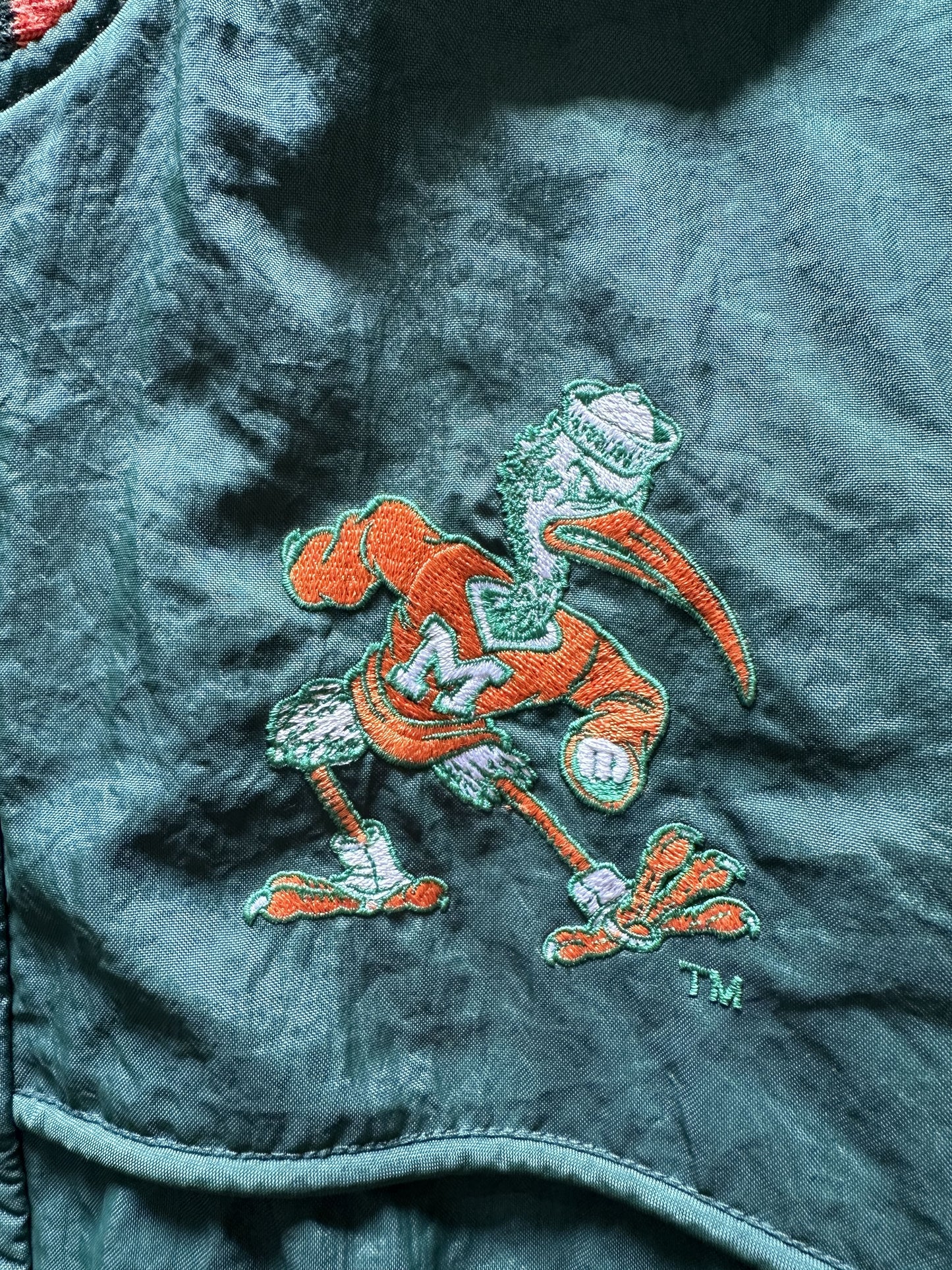 VINTAGE NUTMEG MIAMI HURRICANES JACKET - LARGE