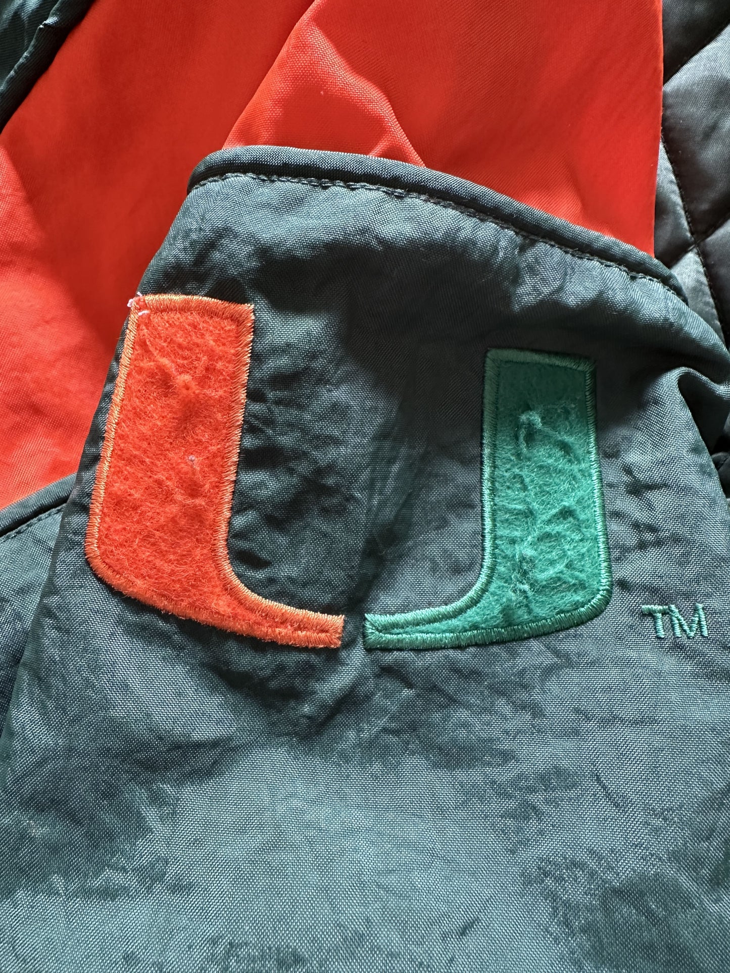 VINTAGE NUTMEG MIAMI HURRICANES JACKET - LARGE