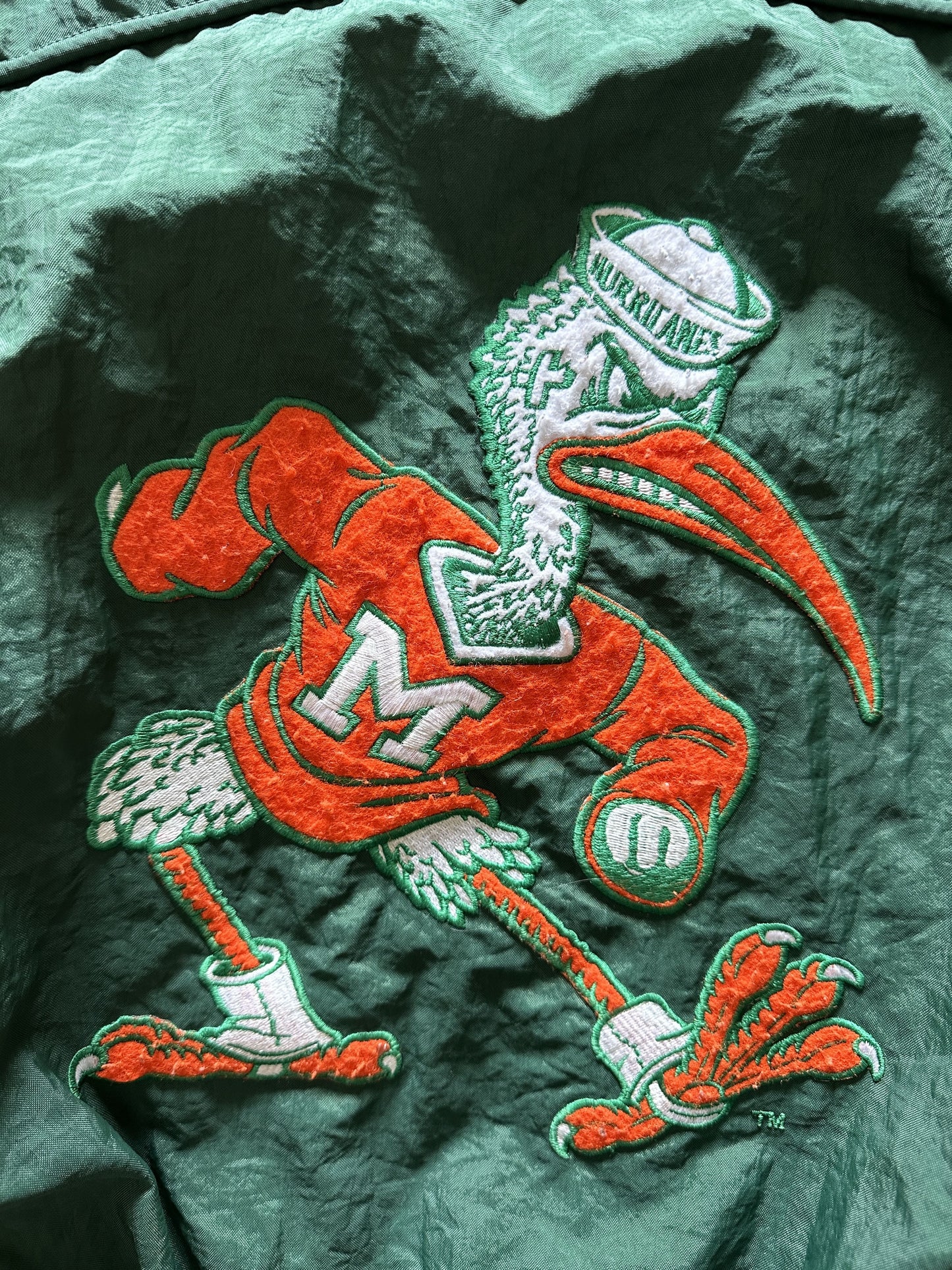VINTAGE NUTMEG MIAMI HURRICANES JACKET - LARGE
