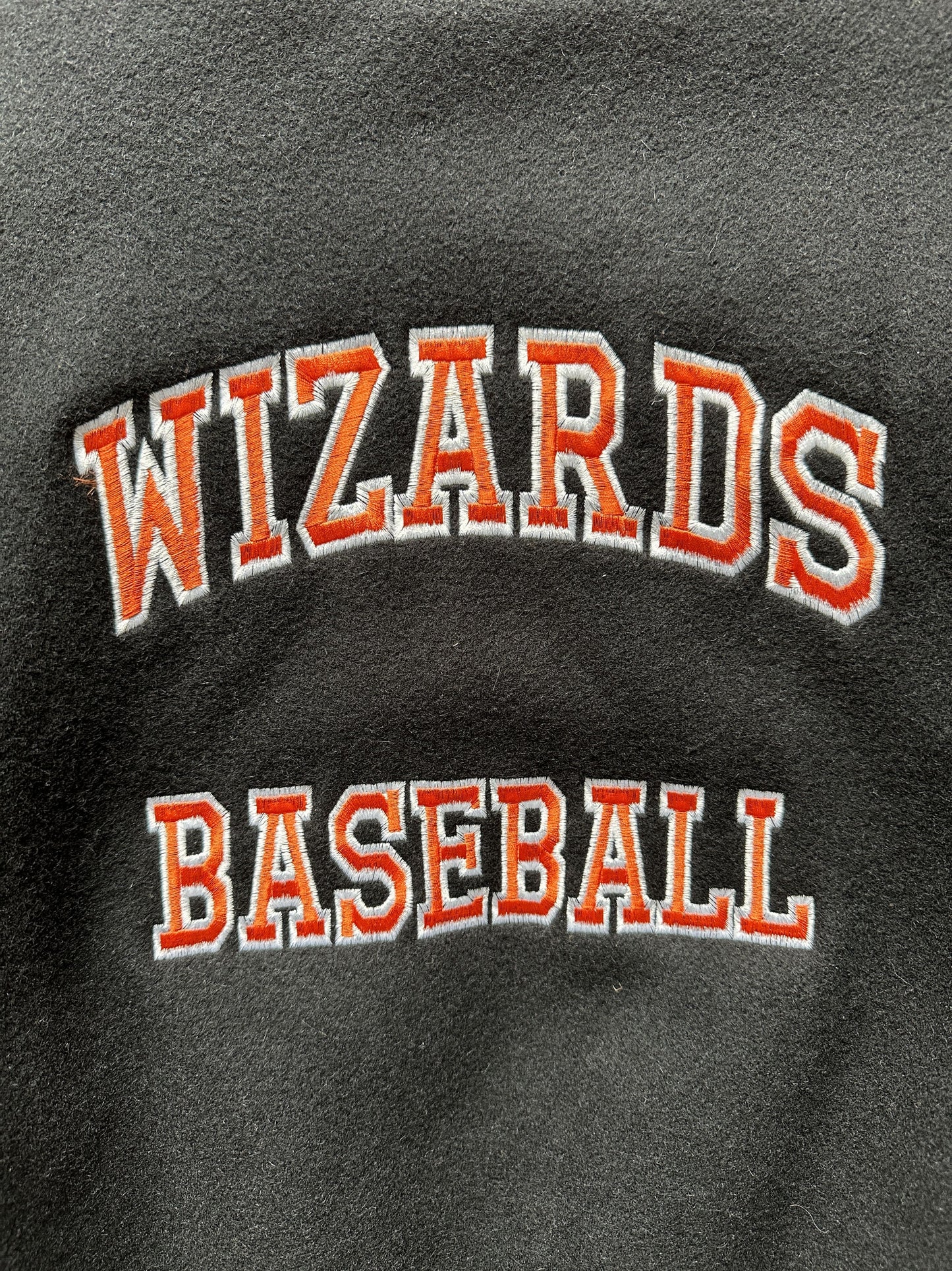 VINTAGE WEST WARWICK WIZARDS BASEBALL VARSITY JACKET - XLARGE