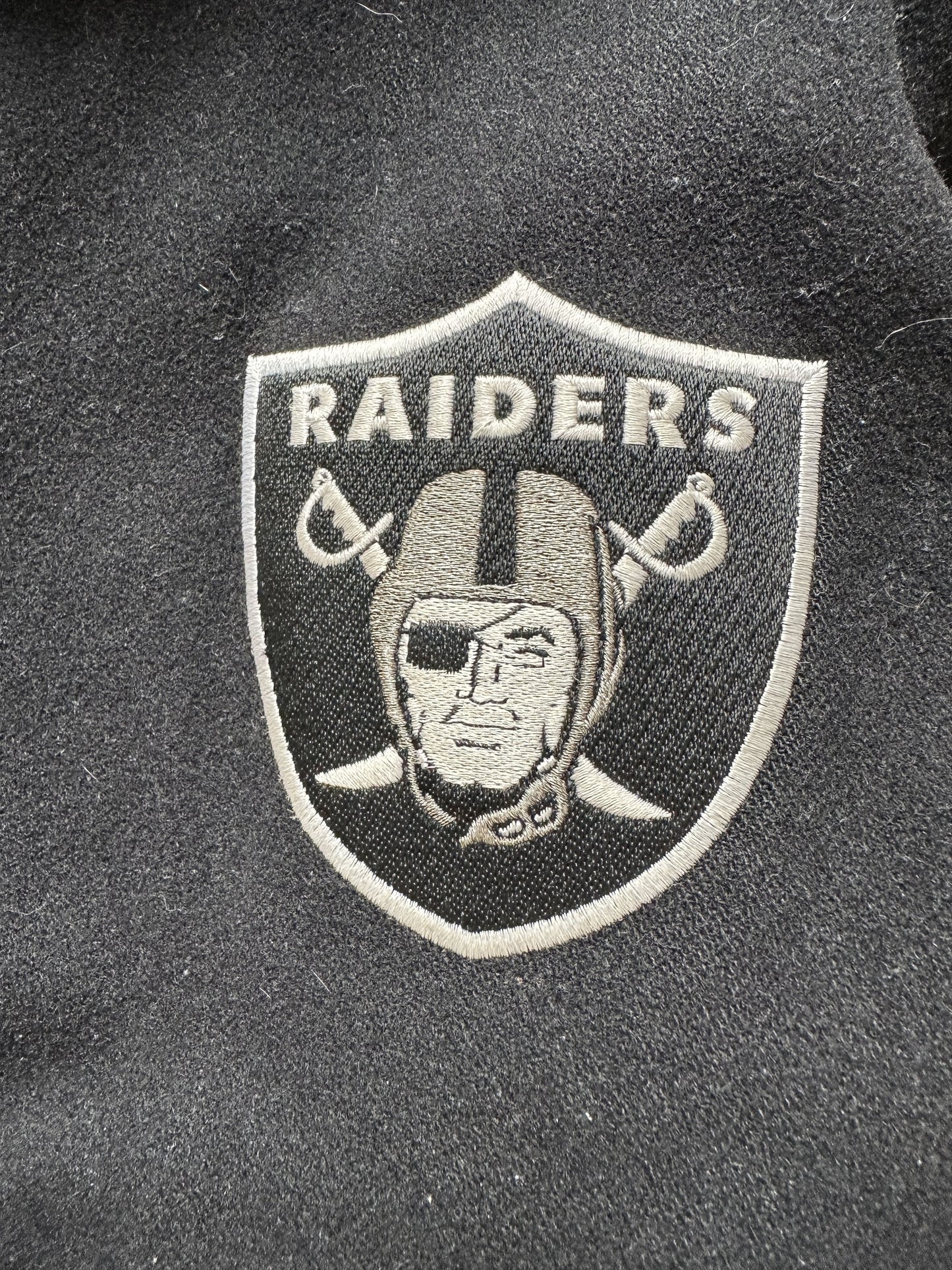 VINTAGE REEBOK OAKLAND RAIDERS VARSITY JACKET - XLARGE