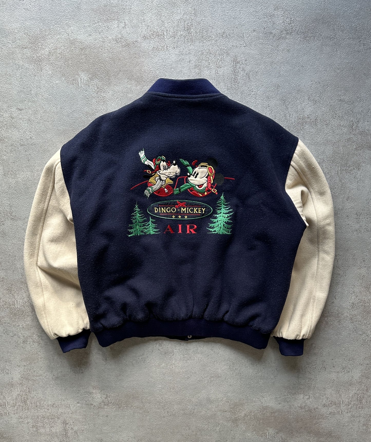 VINTAGE DISNEY DINGO MICKEY VARSITY JACKET - XLARGE