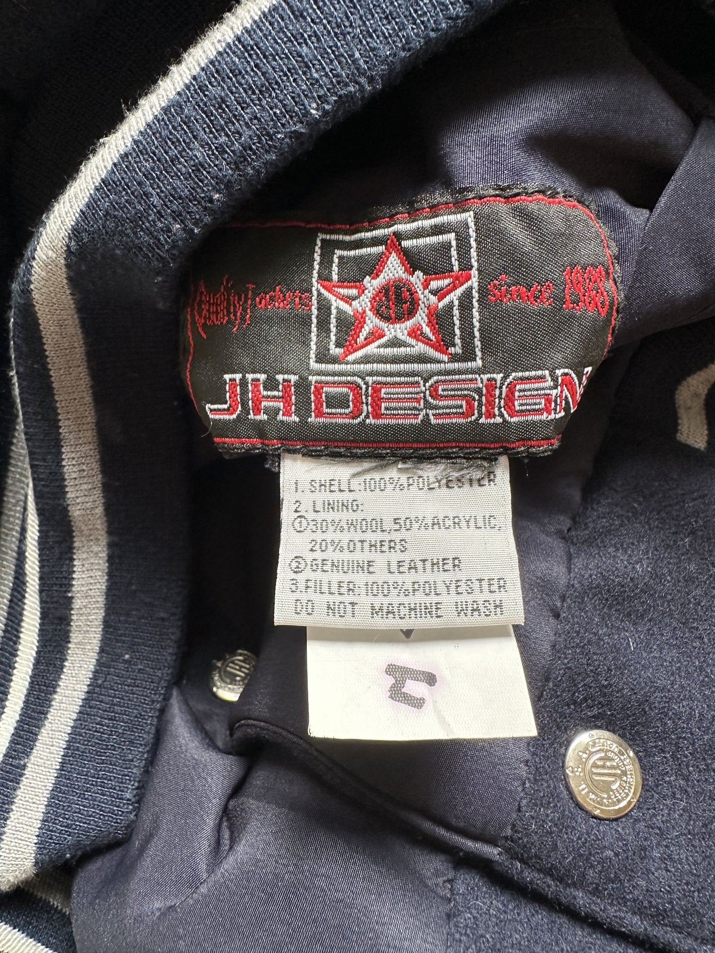 VINTAGE JH DESIGN UCONN UNIVERSITY REVERSIBLE JACKET - XLARGE
