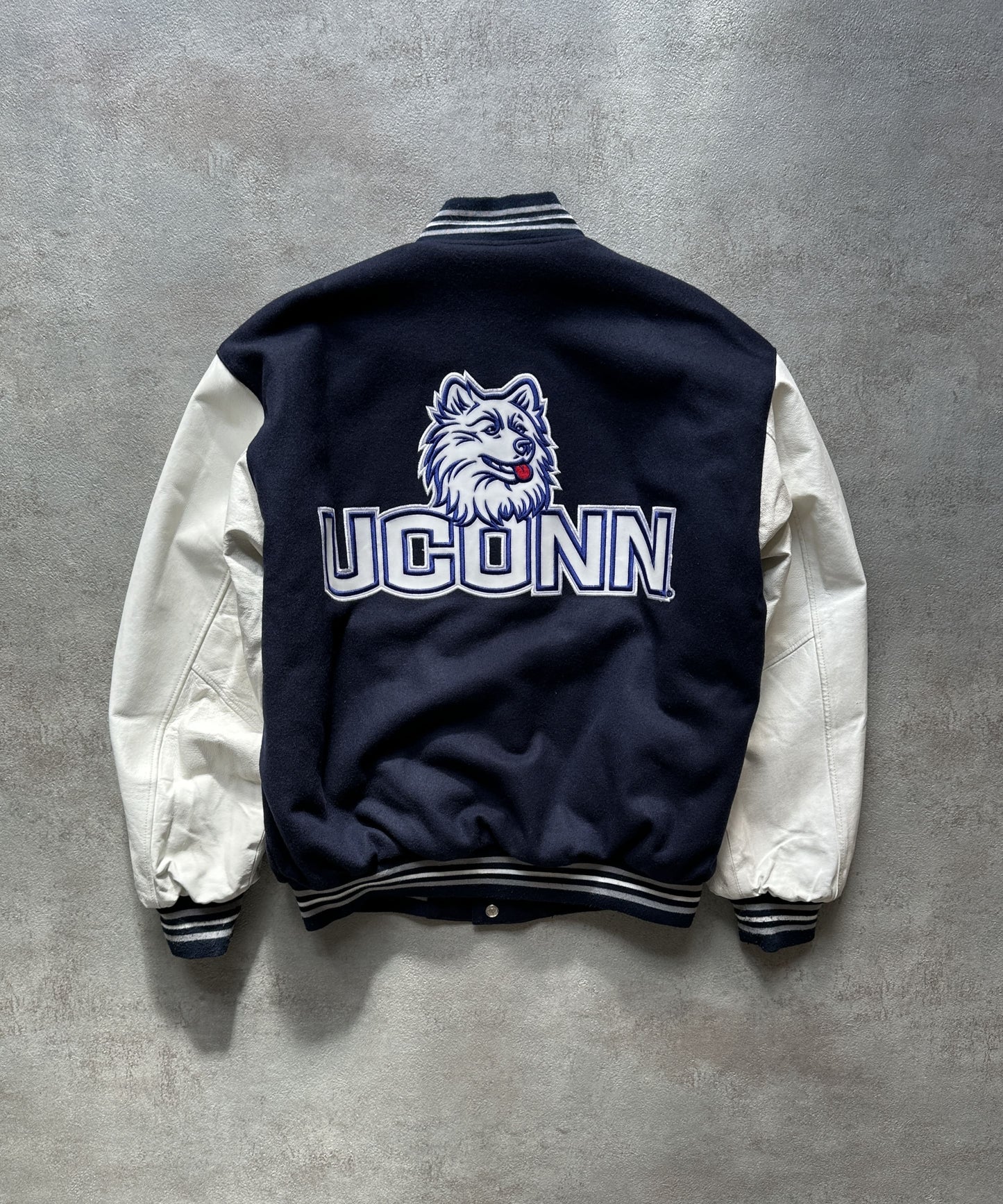 VINTAGE JH DESIGN UCONN UNIVERSITY REVERSIBLE JACKET - XLARGE