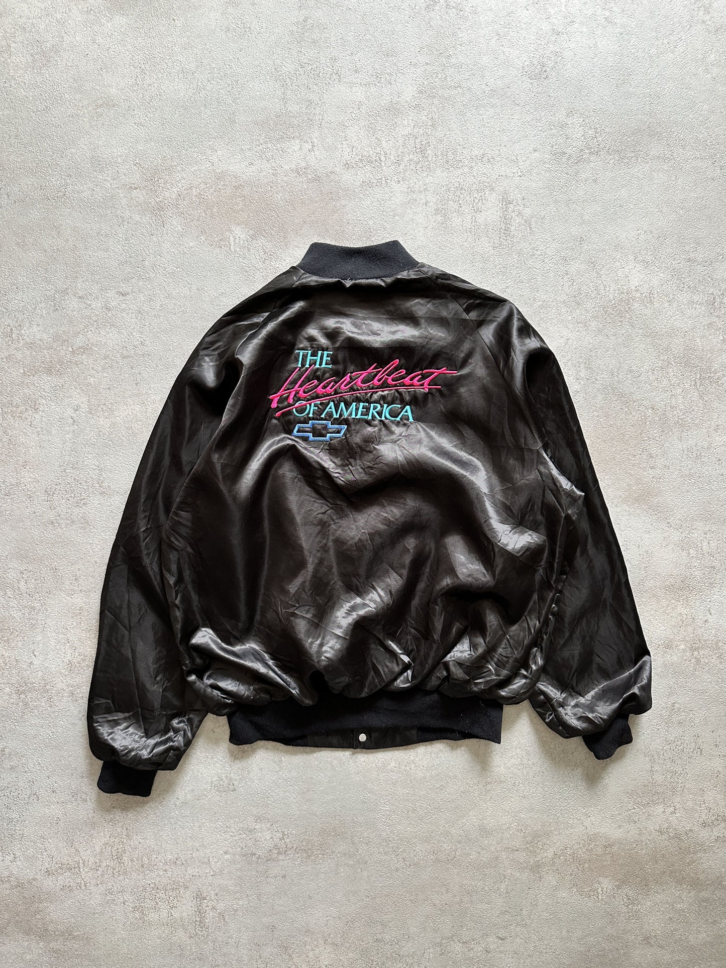 VINTAGE CHEVROLET SATIN JACKET - LARGE