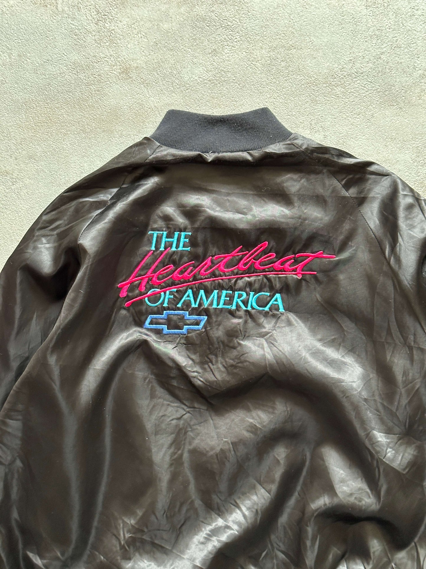 VINTAGE CHEVROLET SATIN JACKET - LARGE