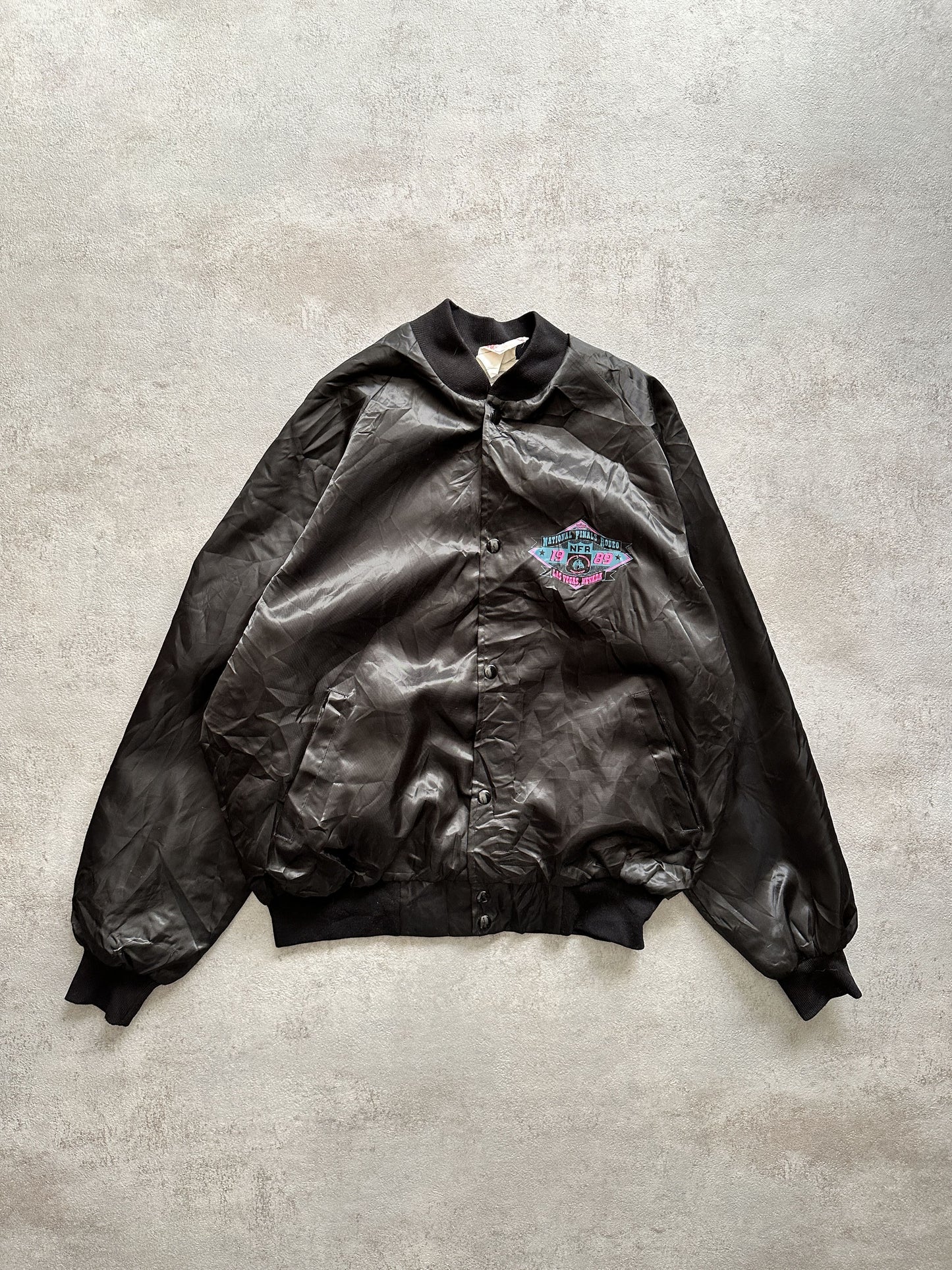 VINTAGE 1989 RODEO SATIN JACKET - LARGE