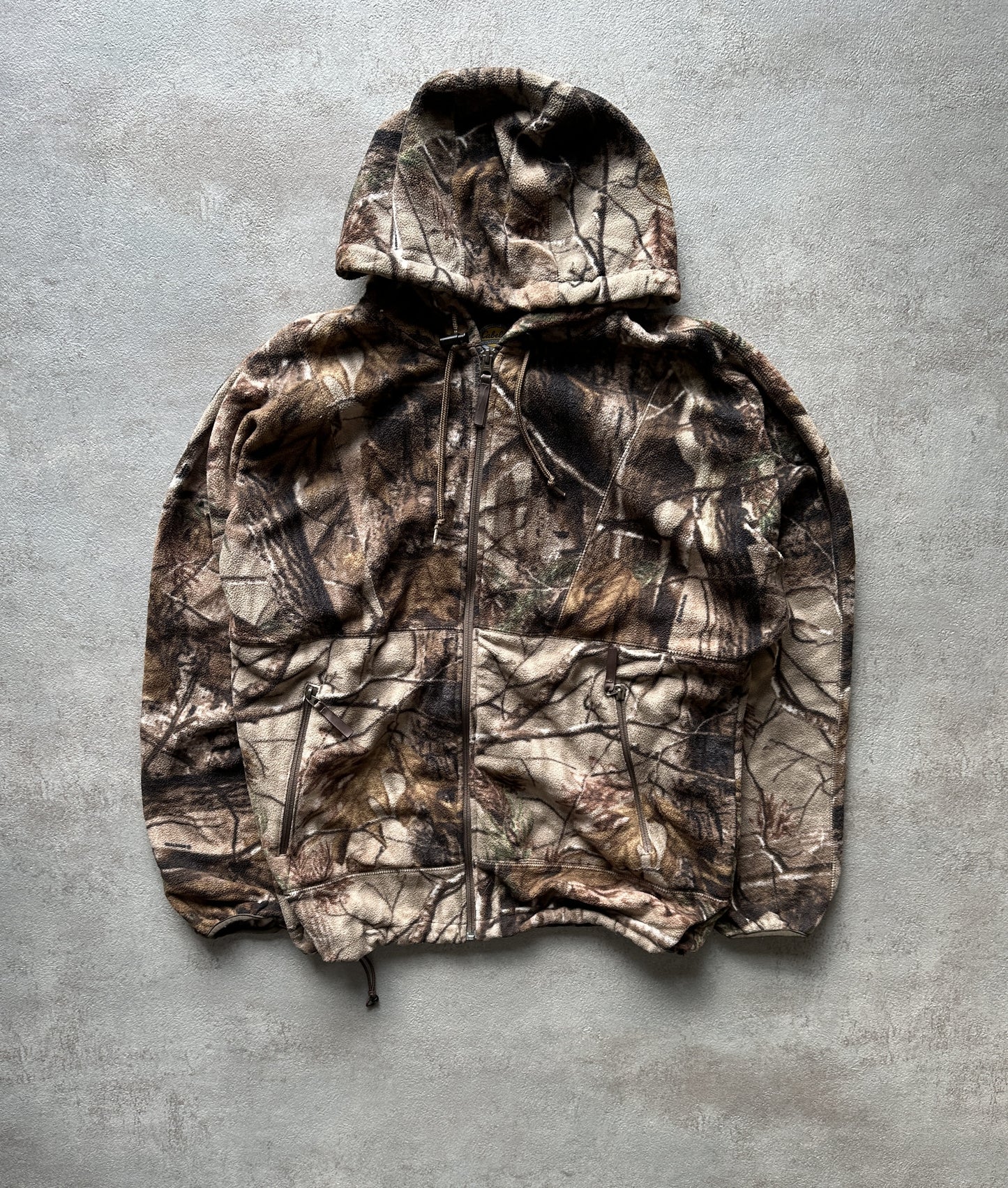 VINTAGE REALTREE CAMO FLEECE JACKET - LARGE
