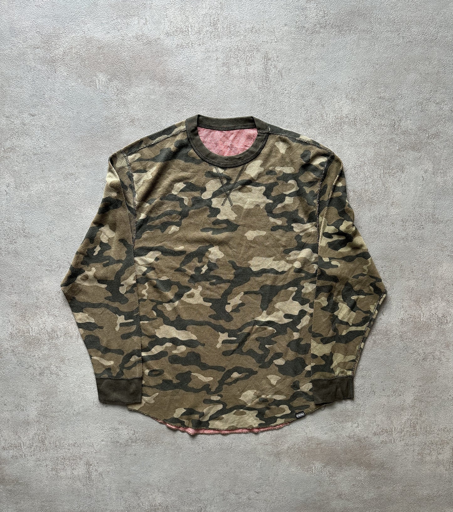 VINTAGE REALTREE CAMO REVERSIBLE LONGSLEEVE T-SHIRT - XLARGE
