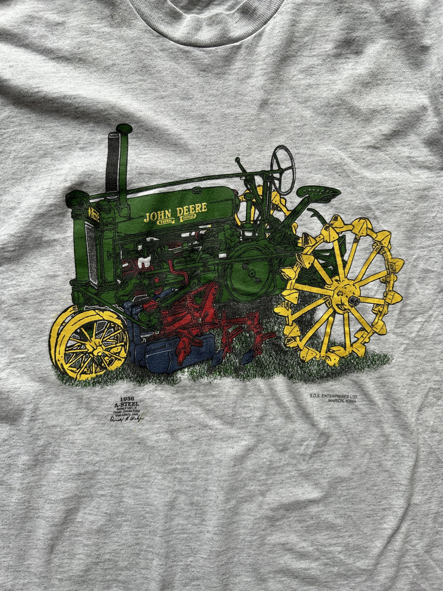 VINTAGE JOHN DEERE SINGLE STITCH T-SHIRT - MEDIUM