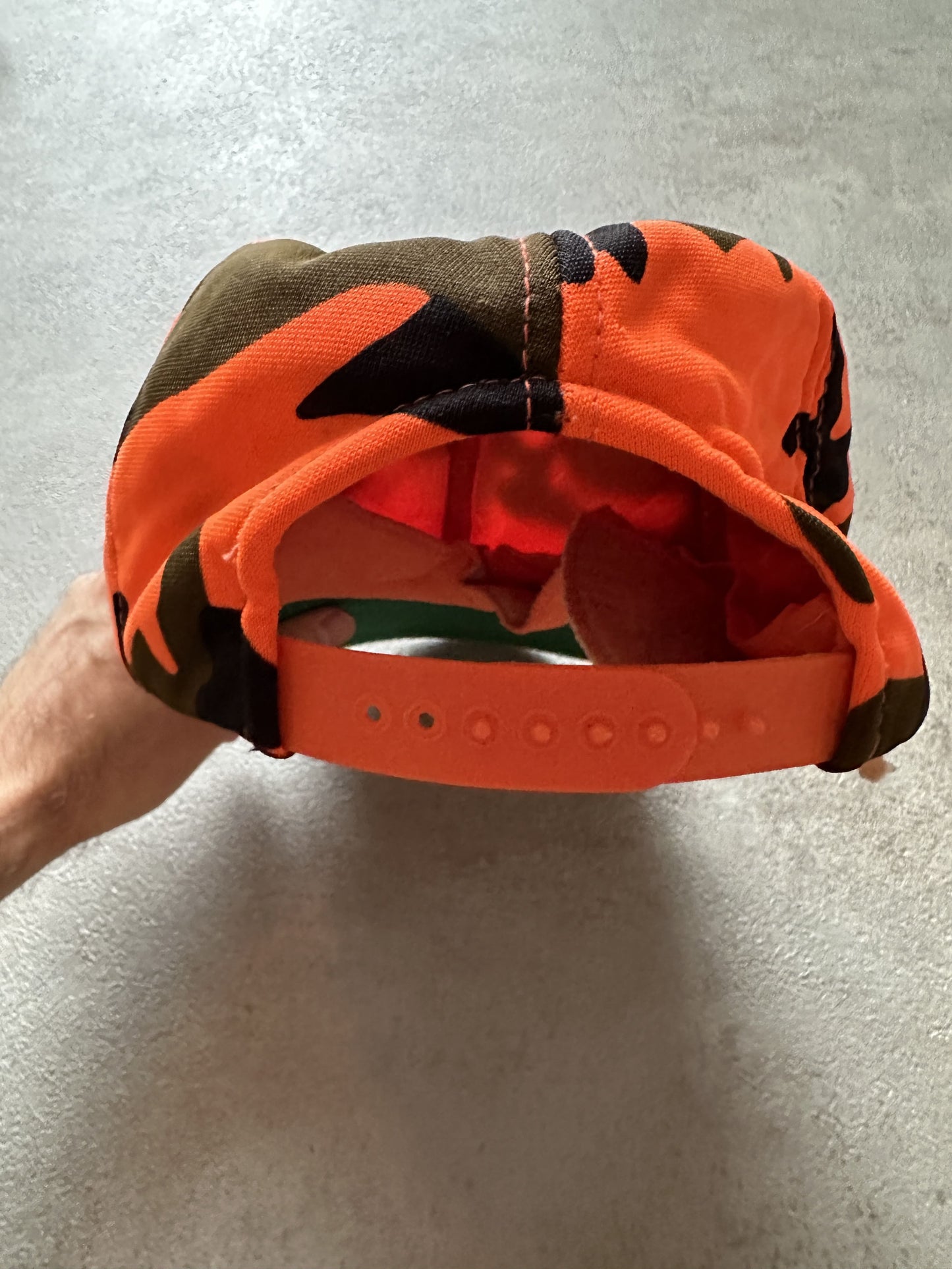 VINTAGE HUNTING ORANGE CAMO CAP - OS