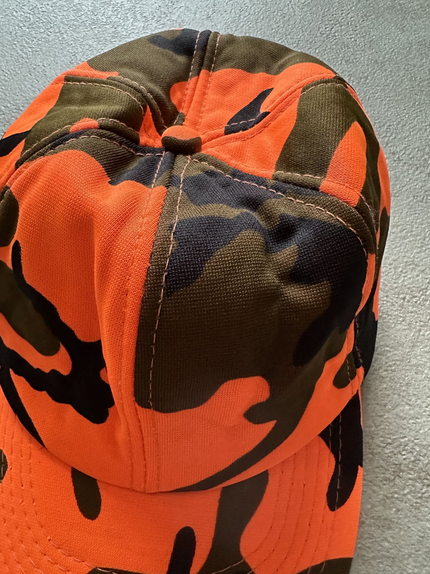 VINTAGE HUNTING ORANGE CAMO CAP - OS
