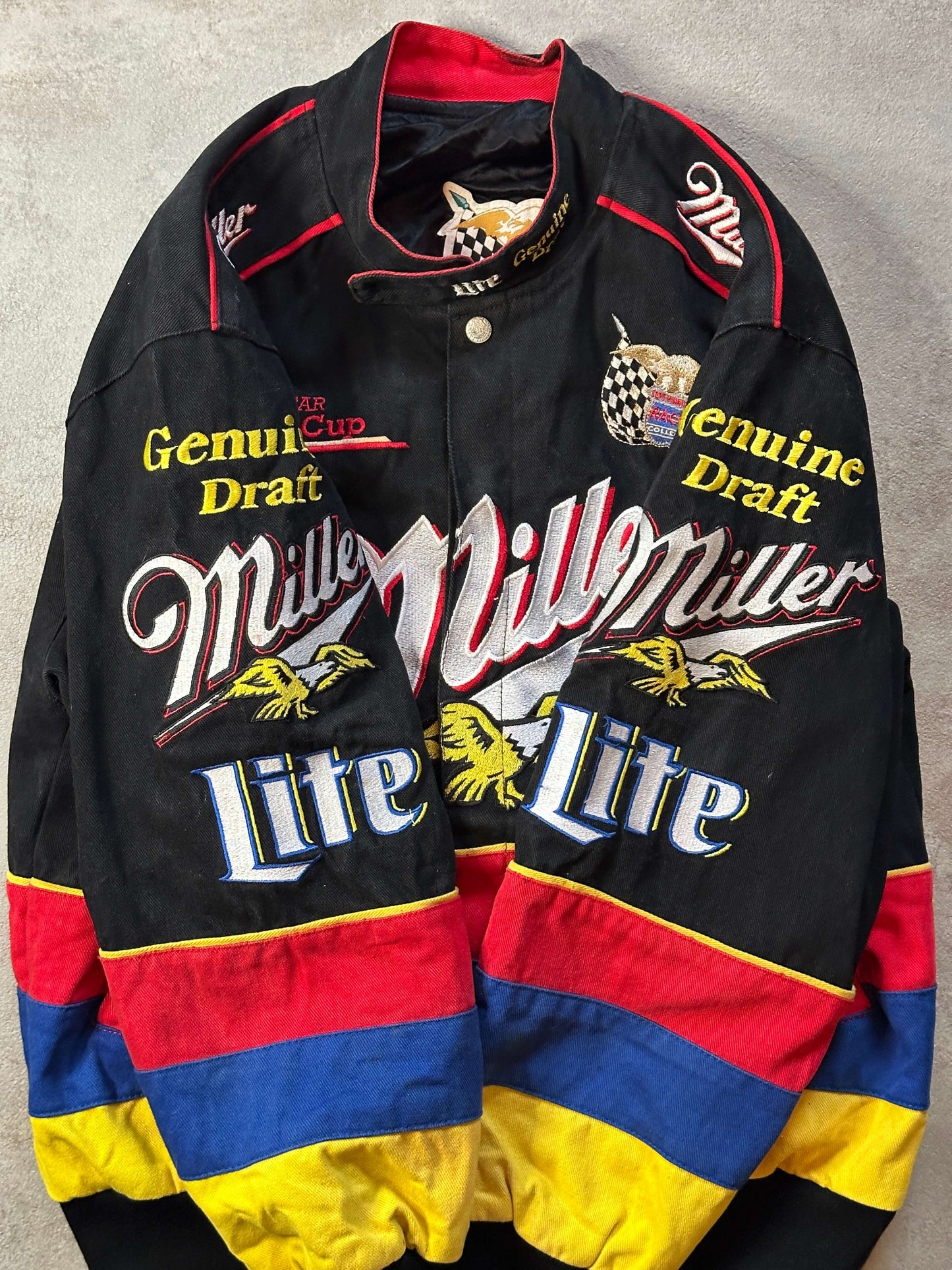 VINTAGE JEFF HAMILTON NASCAR MILLER JACKET - MEDIUM