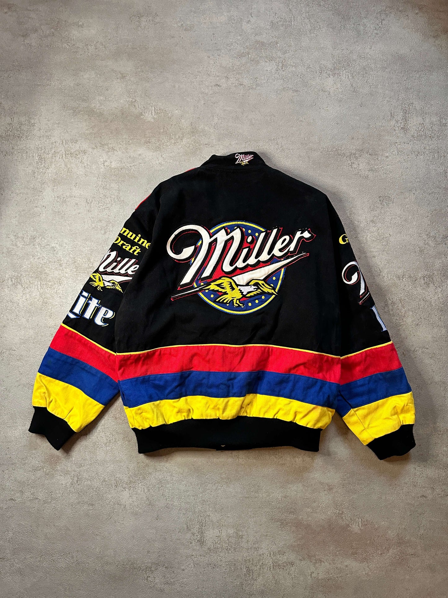 VINTAGE JEFF HAMILTON NASCAR MILLER JACKET - MEDIUM