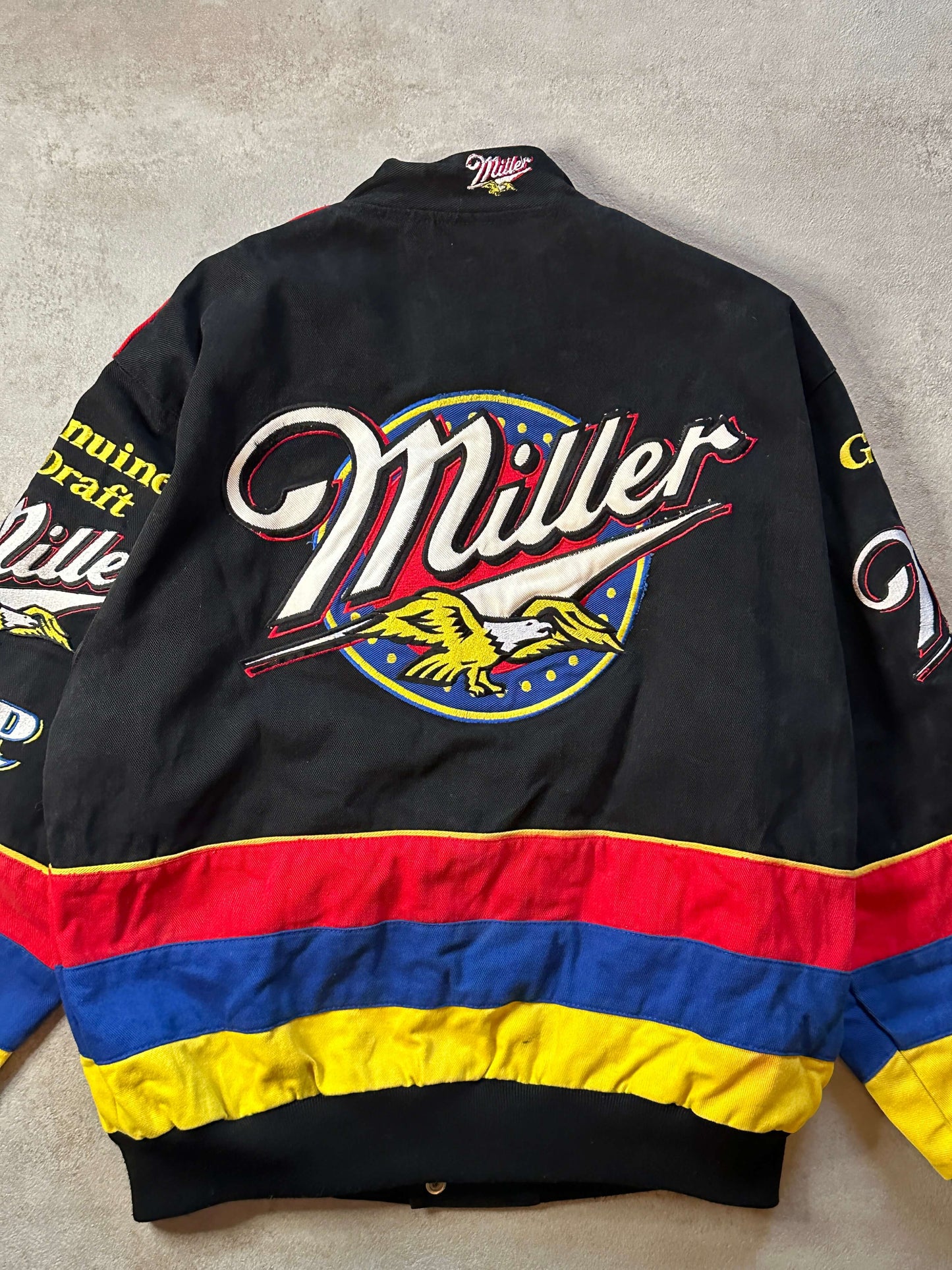 VINTAGE JEFF HAMILTON NASCAR MILLER JACKET - MEDIUM