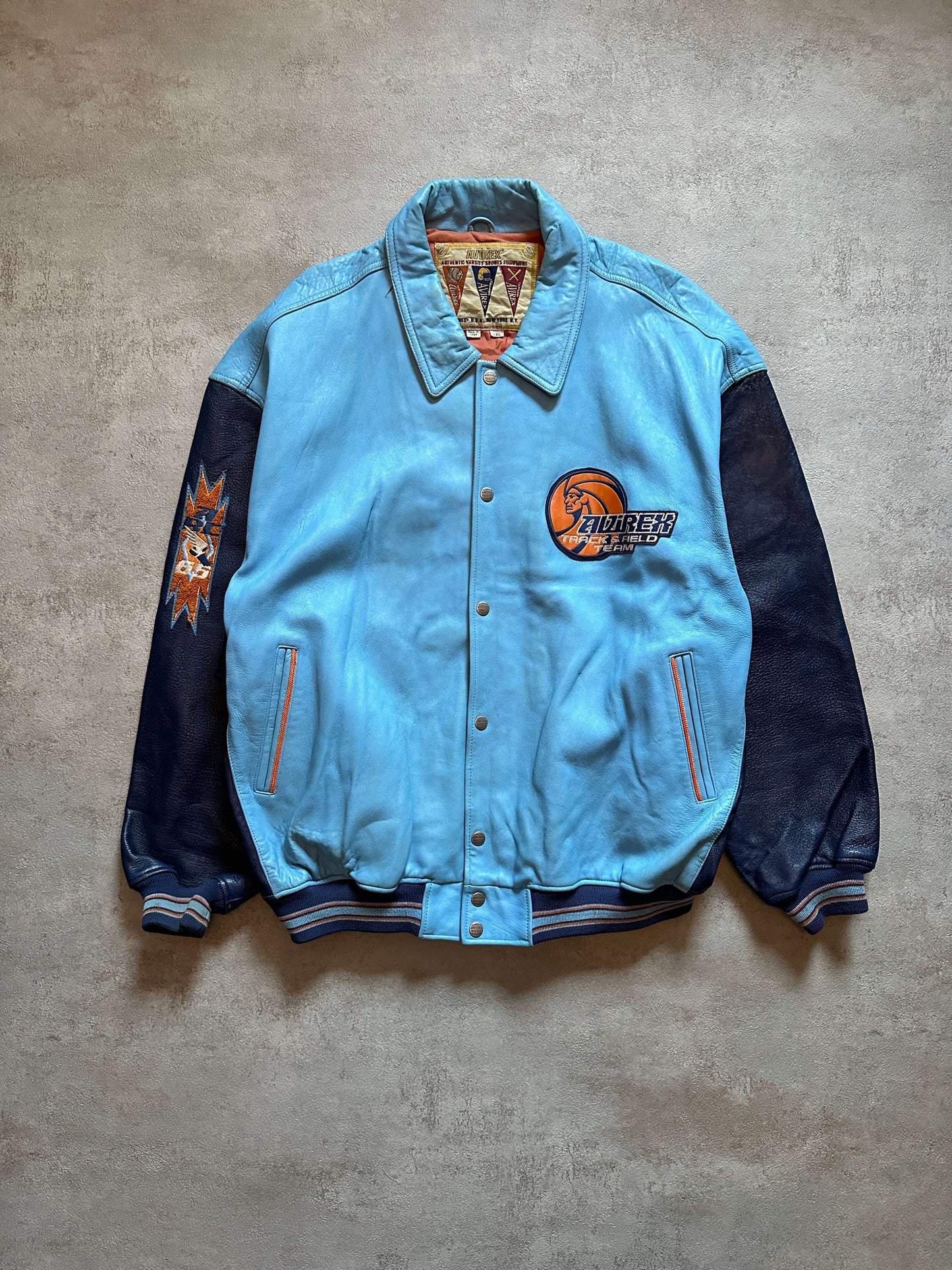 VINTAGE AVIREX LEATHER JACKET - 6XLarge