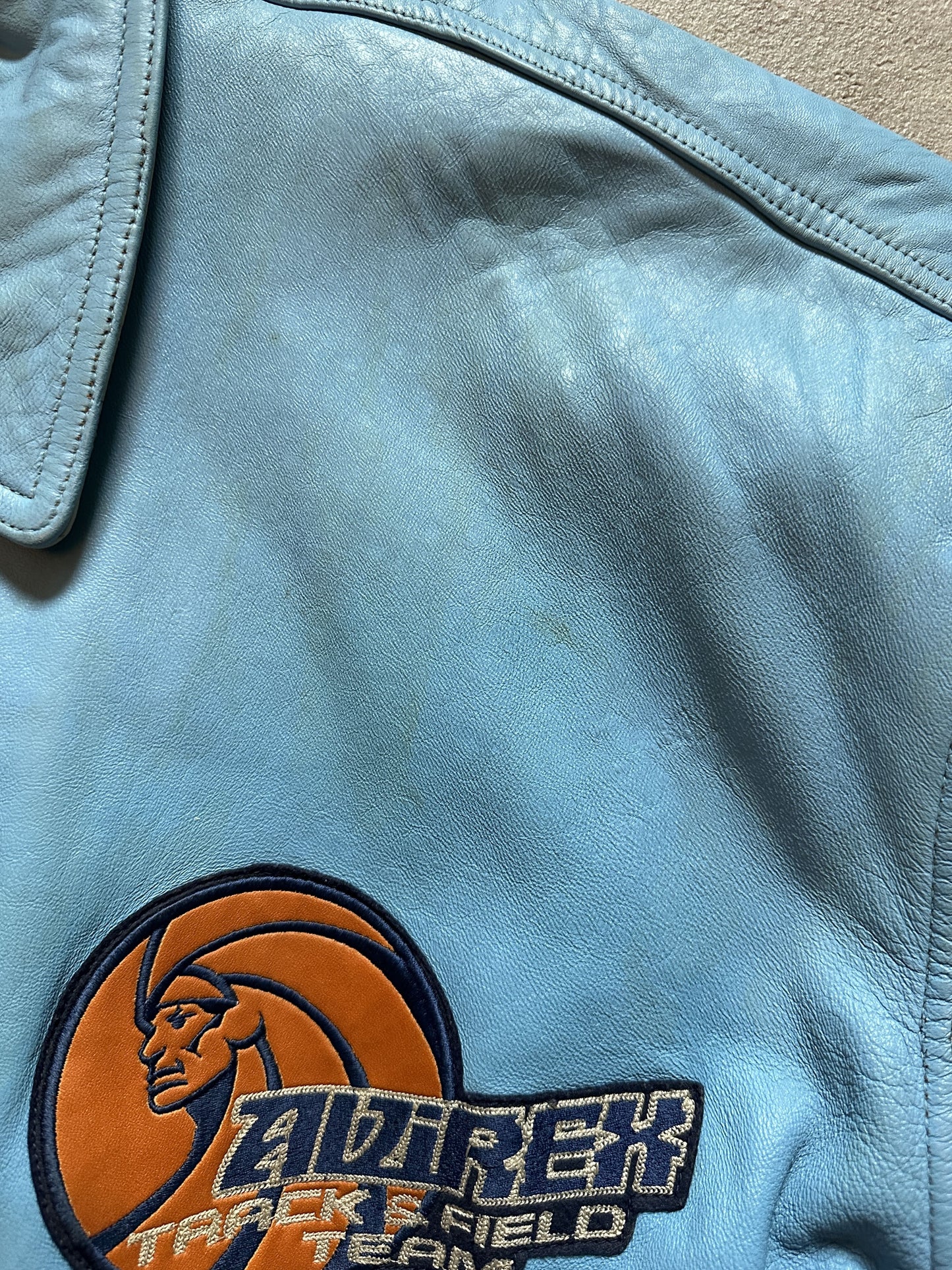VINTAGE AVIREX LEATHER JACKET - 6XLarge