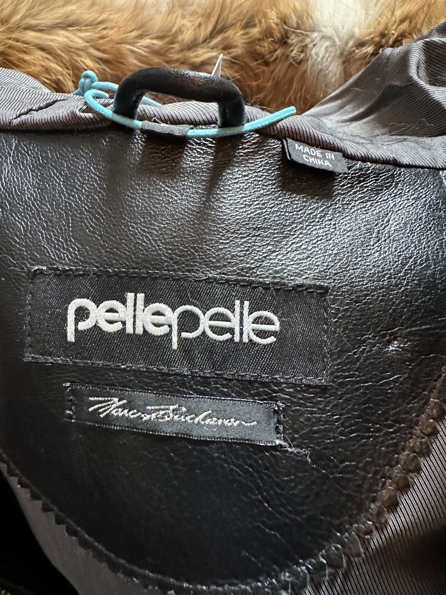 VINTAGE PELLEPELLE FUR LEATHER JACKET - LARGE