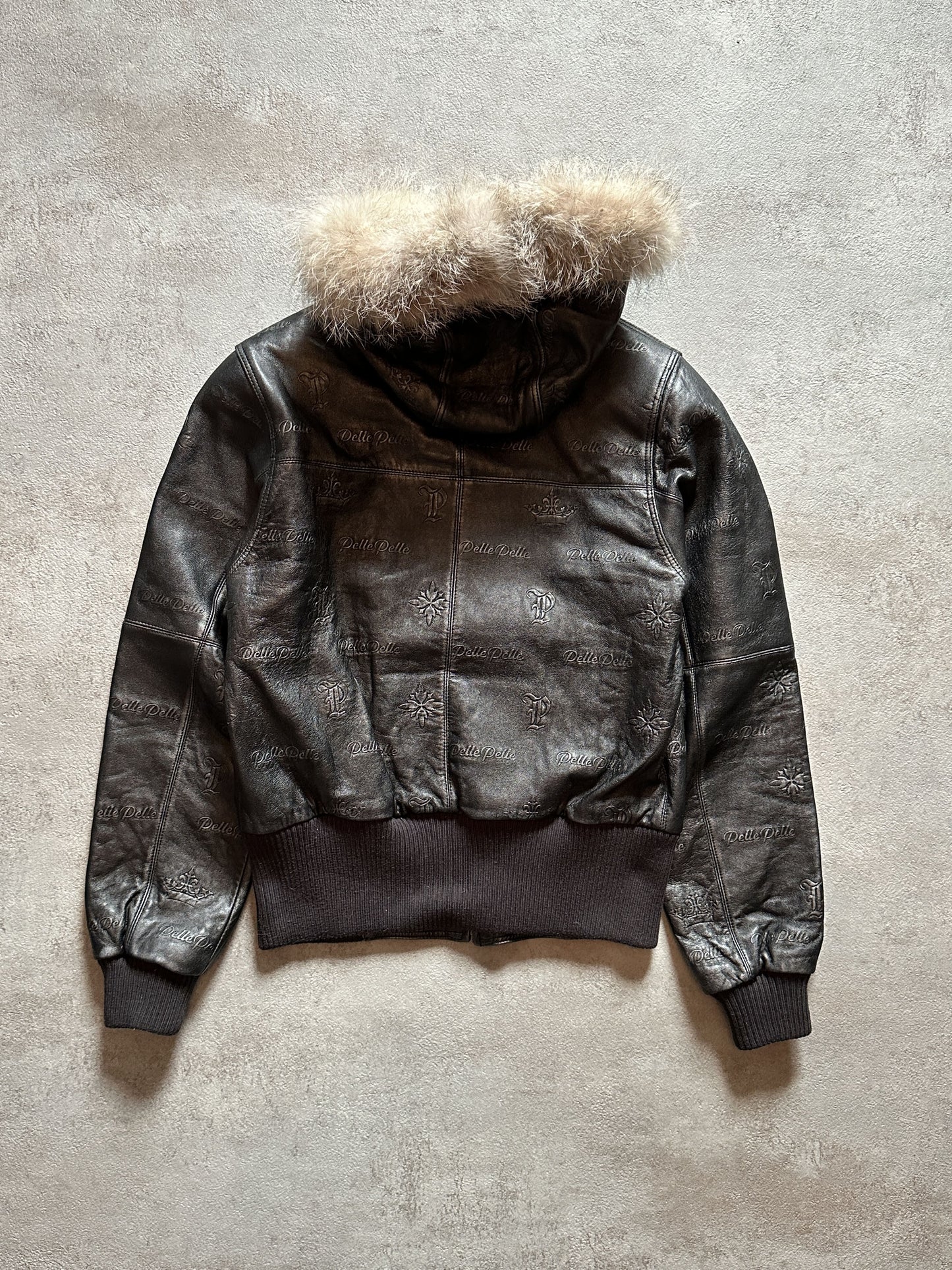 VINTAGE PELLEPELLE FUR LEATHER JACKET - XSMALL