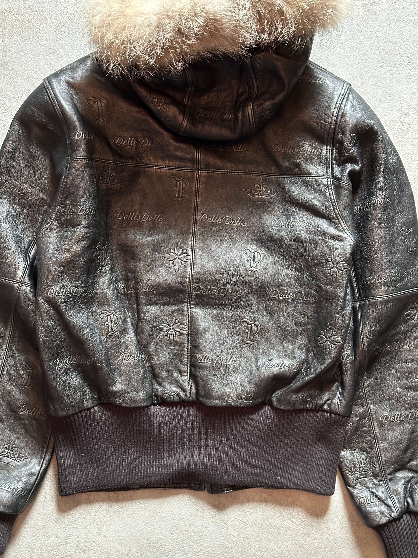 VINTAGE PELLEPELLE FUR LEATHER JACKET - XSMALL