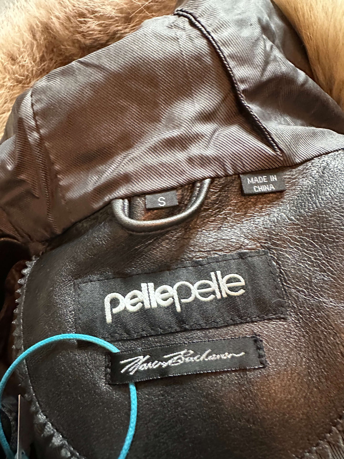 VINTAGE PELLEPELLE FUR LEATHER JACKET - XSMALL