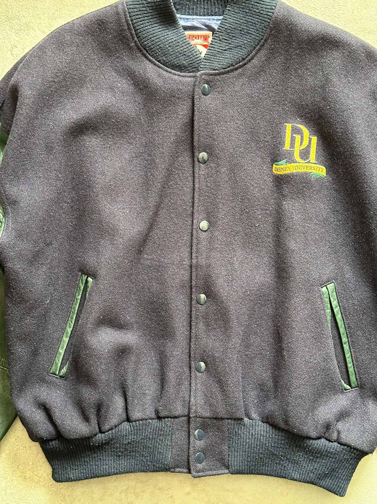 VINTAGE DISNEY UNIVERSITY VARSITY JACKET - LARGE